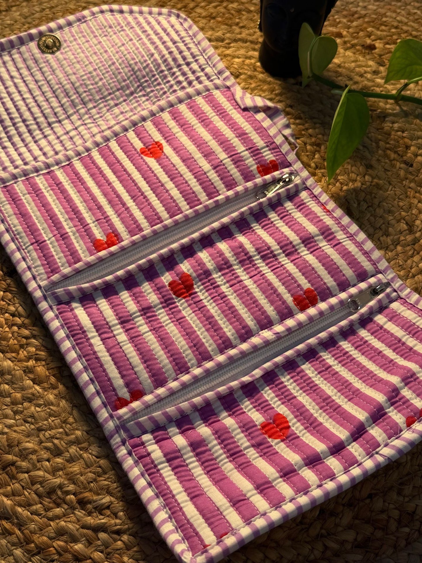 Jewellery Roll Up Pouch - Lavender
