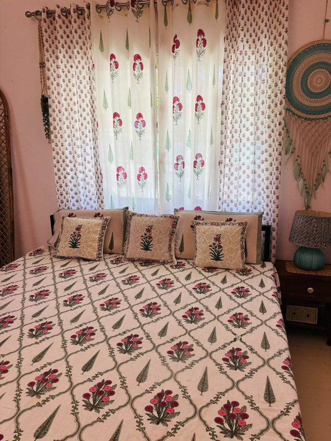 Lal Bagh Collection -Block Print Curtains
