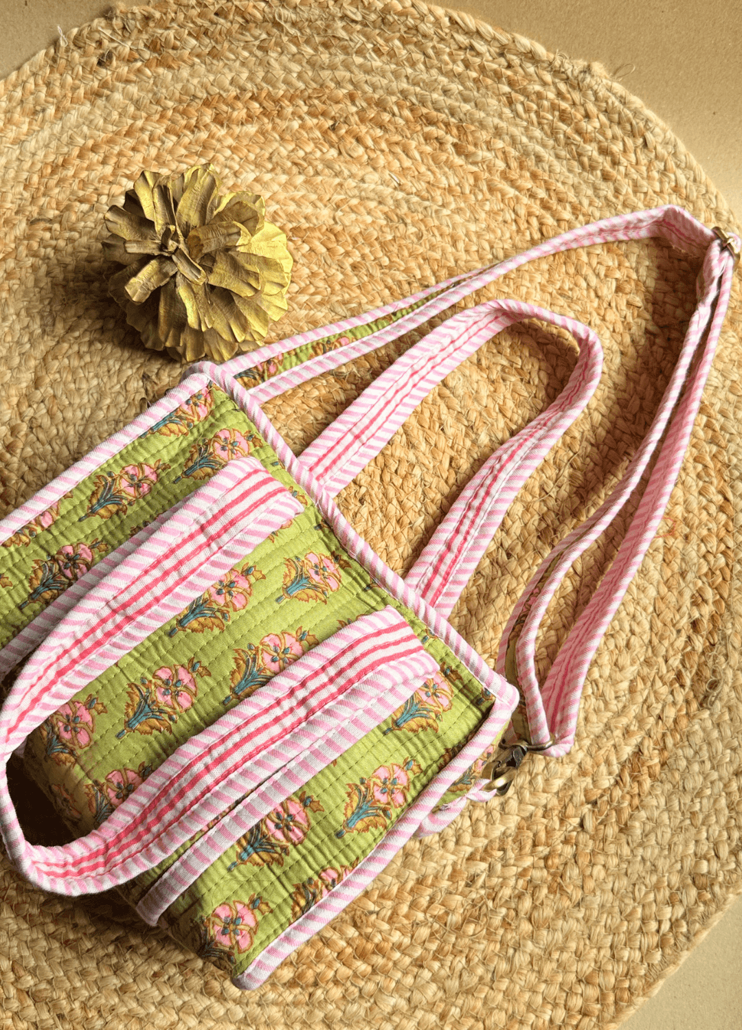 Mini Tote Bag with Sling (9inch) Green