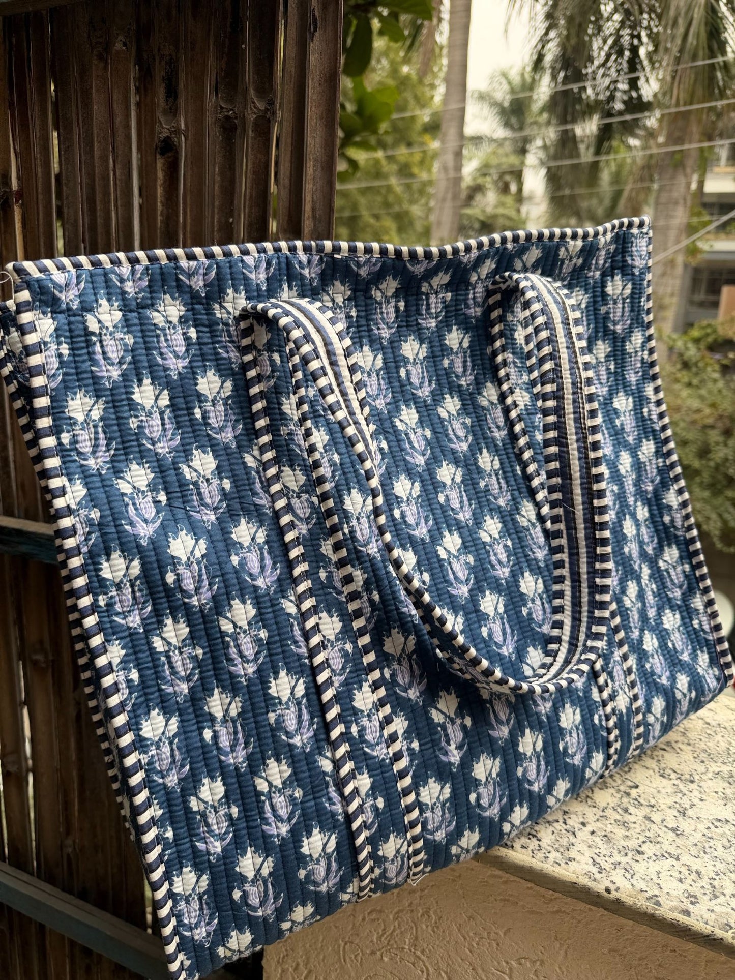 Hand Block Printed Big Tote Bag