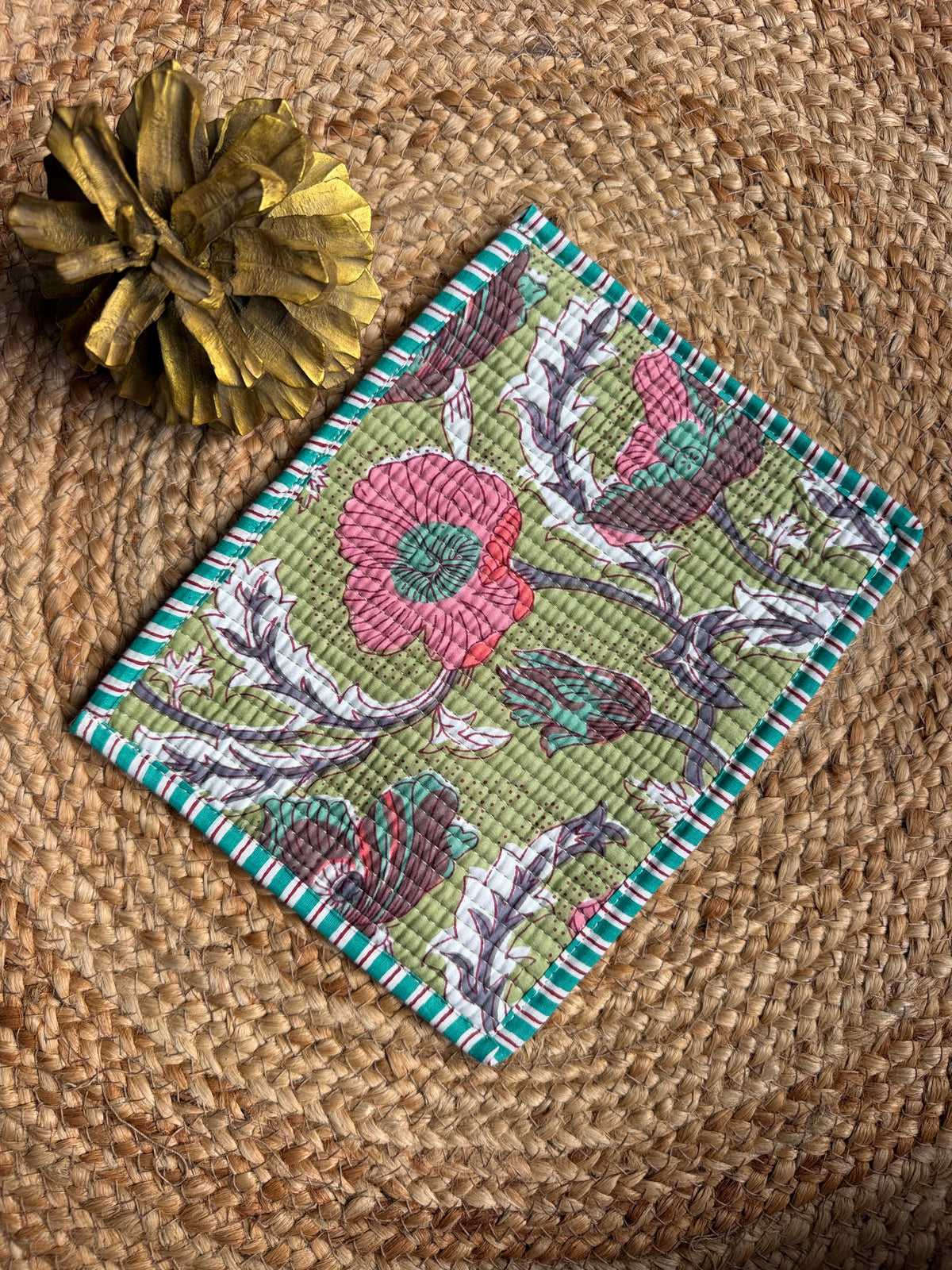 Handblock Flat Pouch