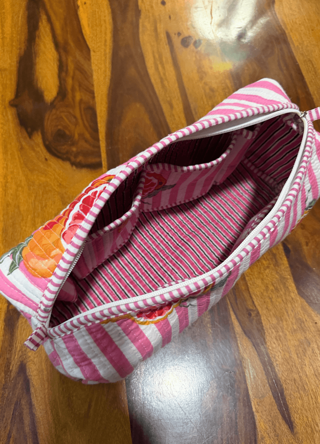 Blockprint Dyson Airwrap Organizer Bag - Pink