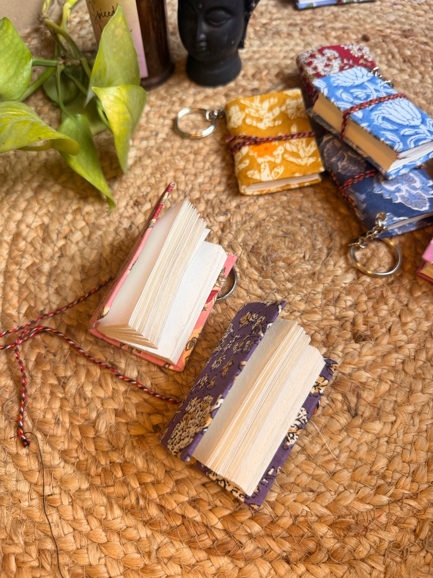 BLOCK PRINTED KEYCHAIN DIARIES - SET OF 2