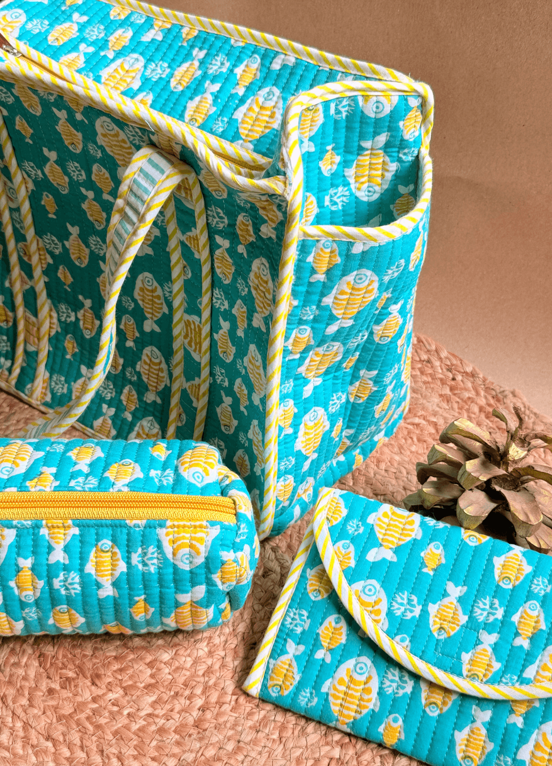 Set of 3 Kids Combo- Mini Tote, Pouch, Purse