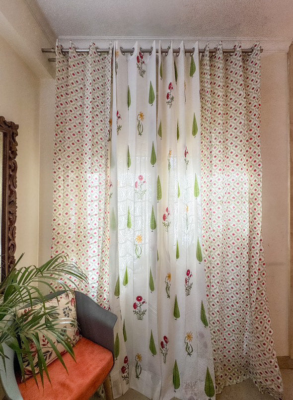 Sultan Bagh Collection- Block Print Curtains