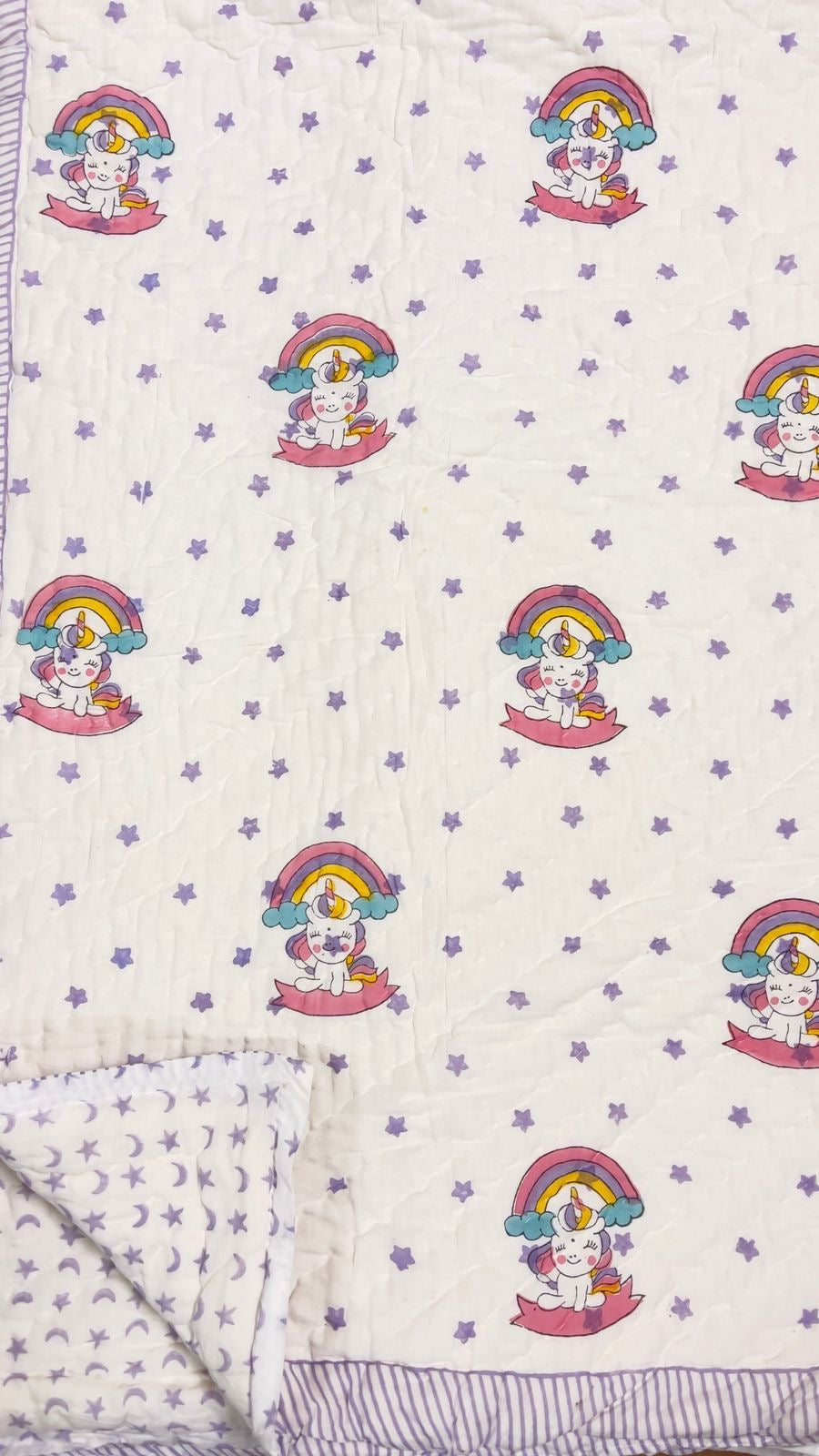 Kids Reversible Mulmul Quilt