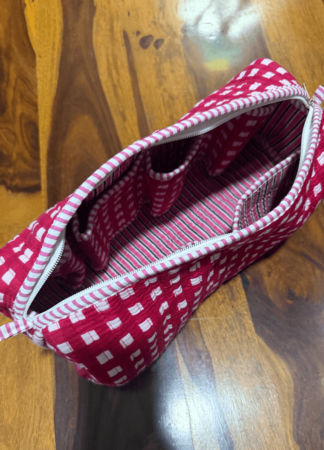 Blockprint Dyson Airwrap Organizer Bag - Pink