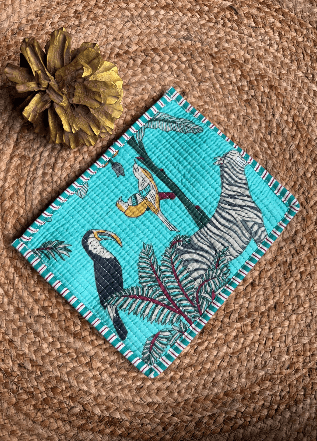 Handblock Flat Pouch