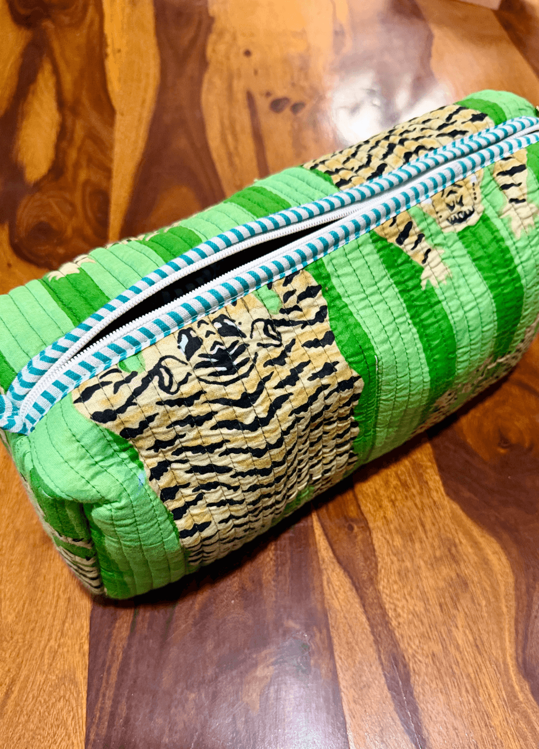 Blockprint Dyson Airwrap Organizer Bag - Green