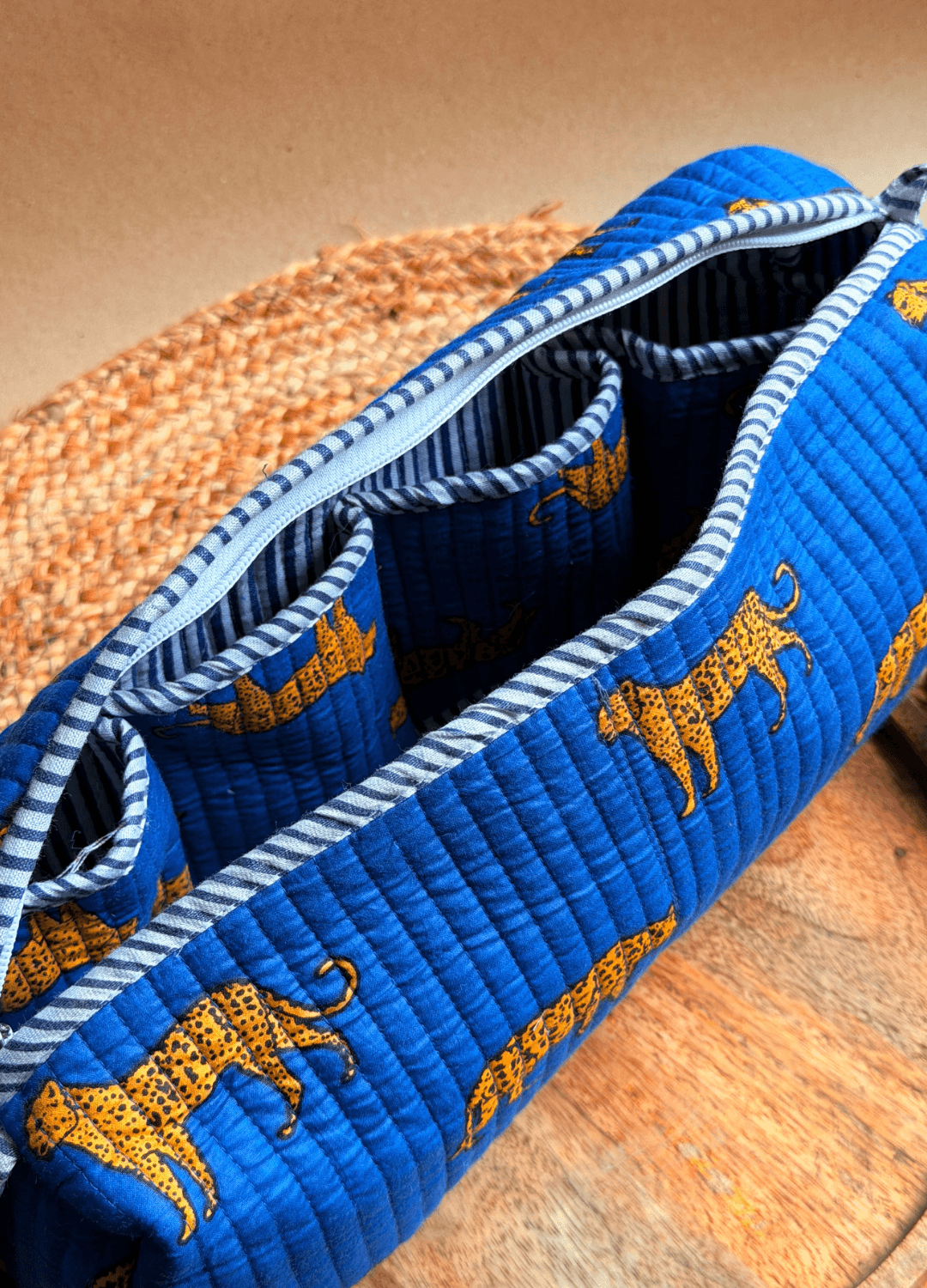 Blockprint Dyson Airwrap Organizer Bag - Blue (Copy)