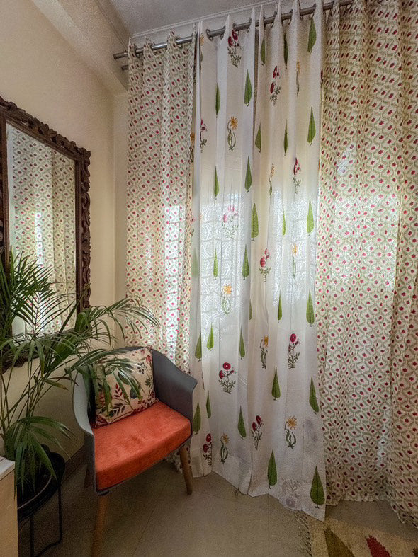 Sultan Bagh Collection- Block Print Curtains