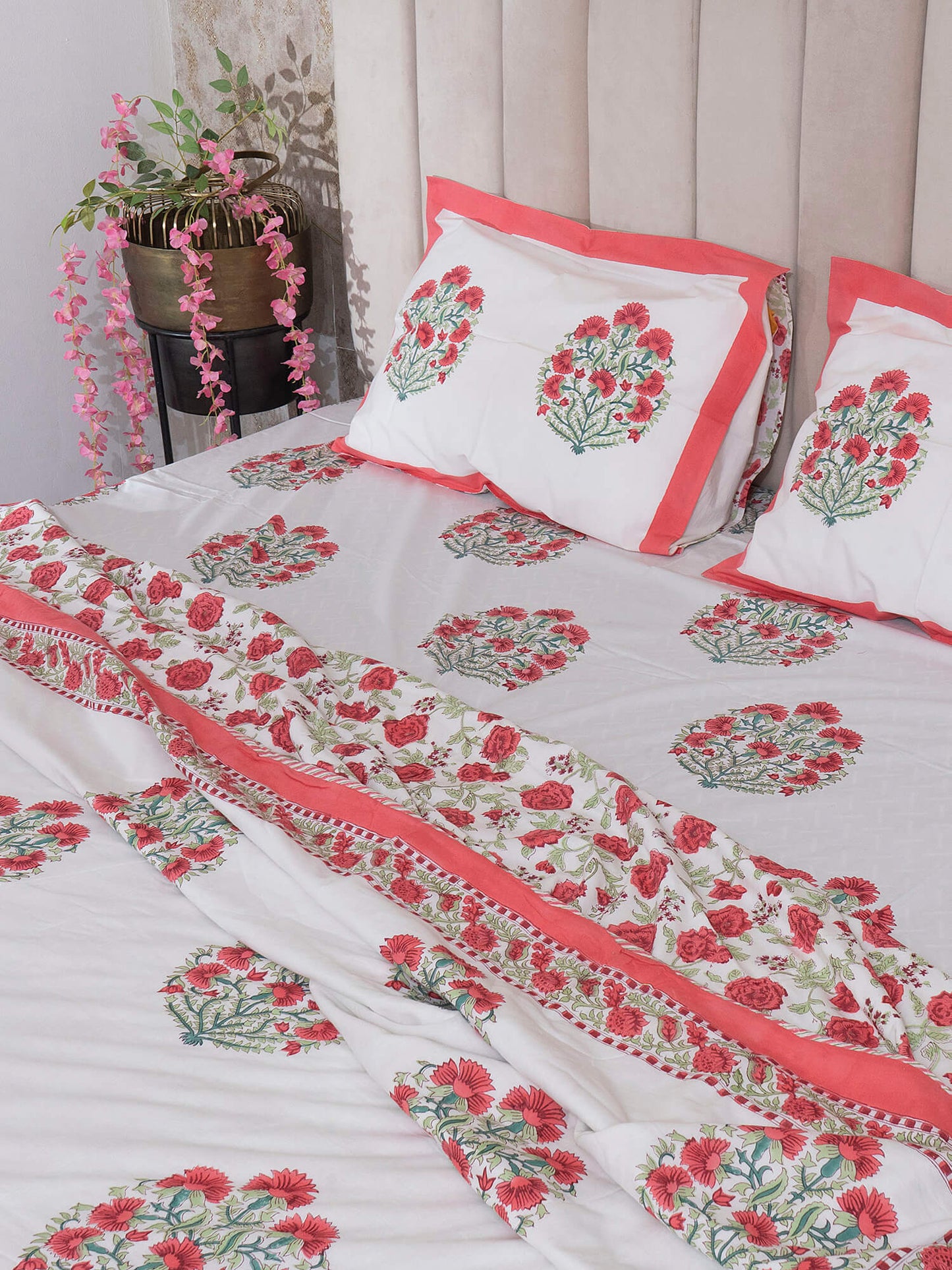 Kishan Bagh Collection - Matching Double Bed Dohar & Bedsheet Set