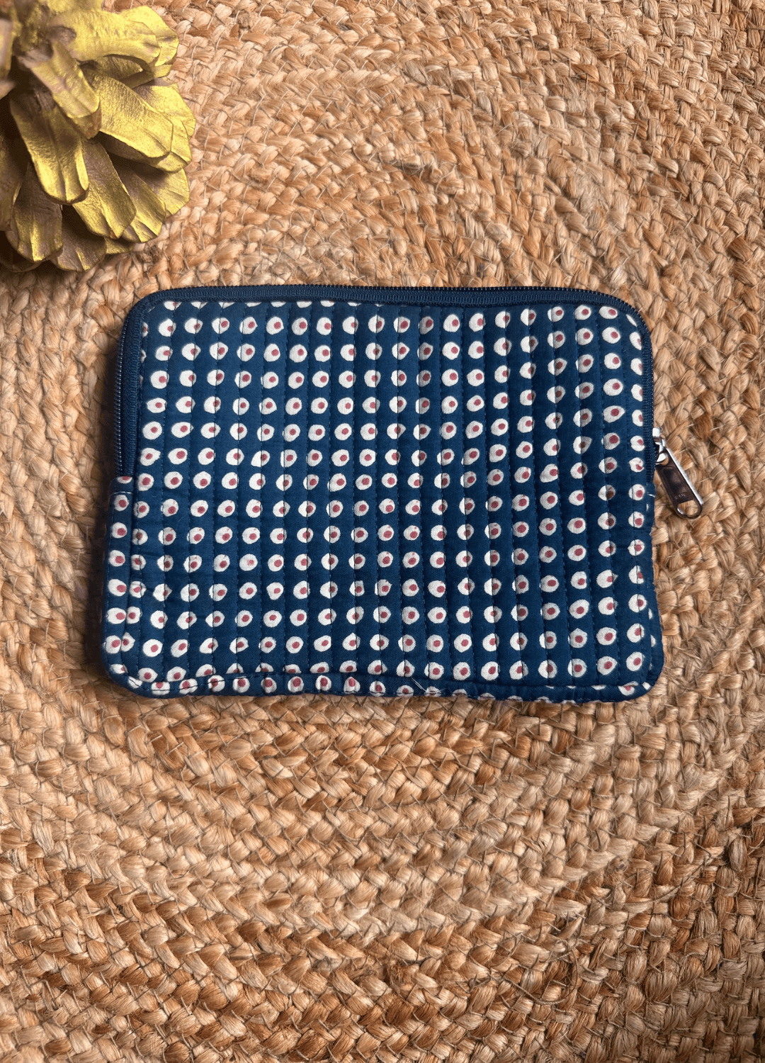 Handblock Quilted Small Pouch