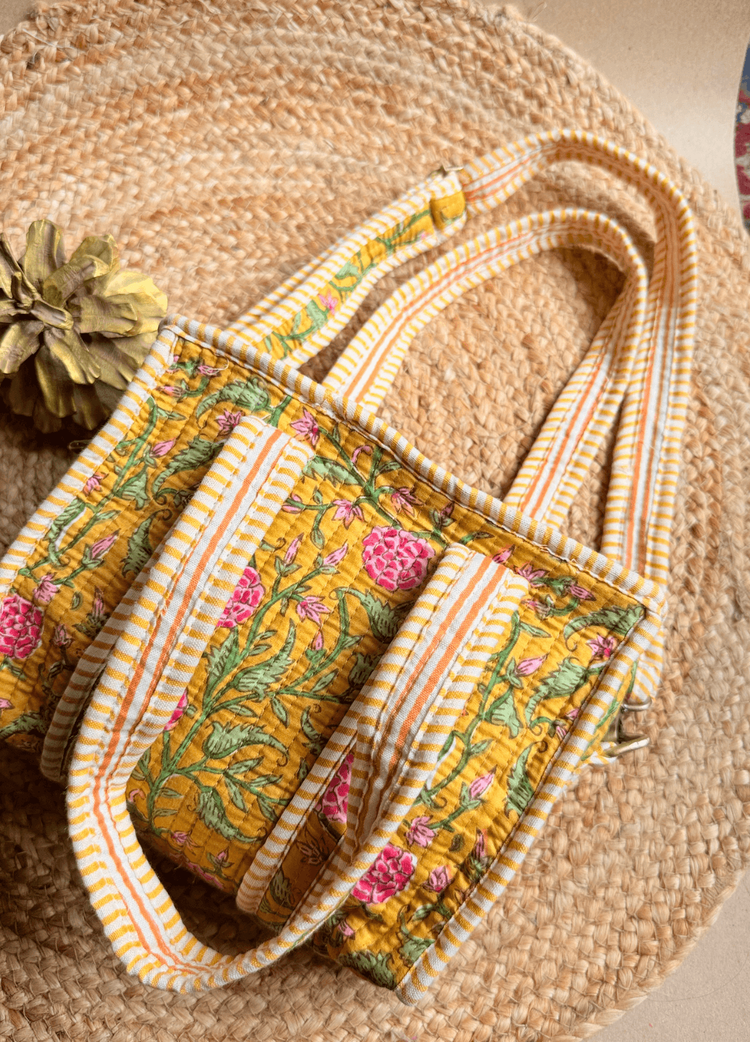 Mini Tote Bag with Sling (9inch) Yellow