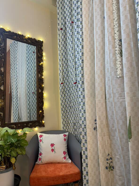 Mahi Collection Hand Block Print Curtains