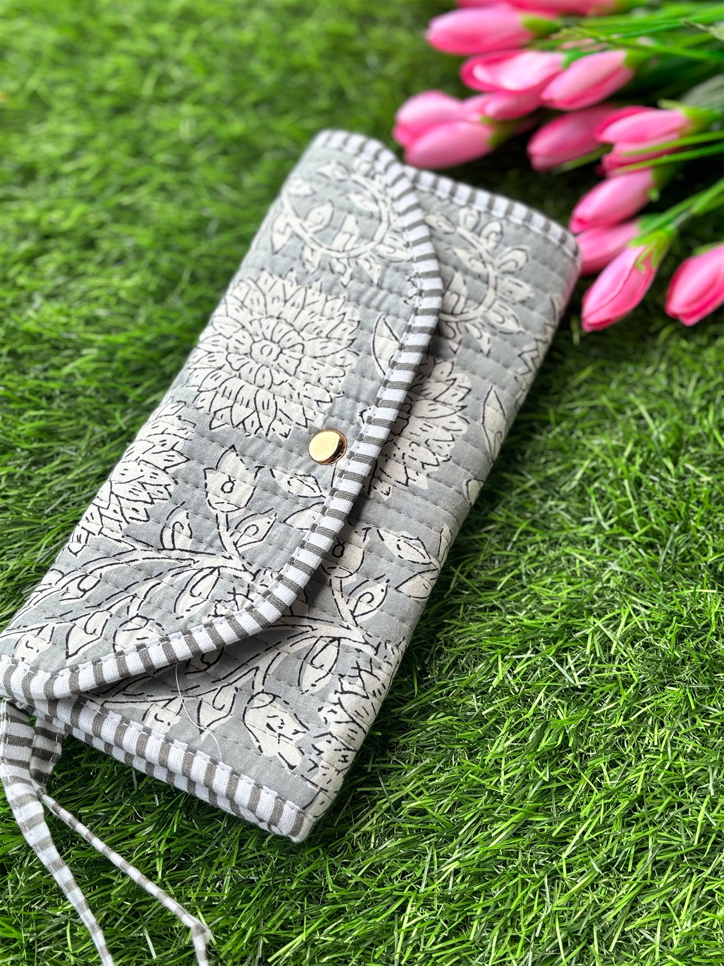 Jewellery Roll Up Pouch - Silver