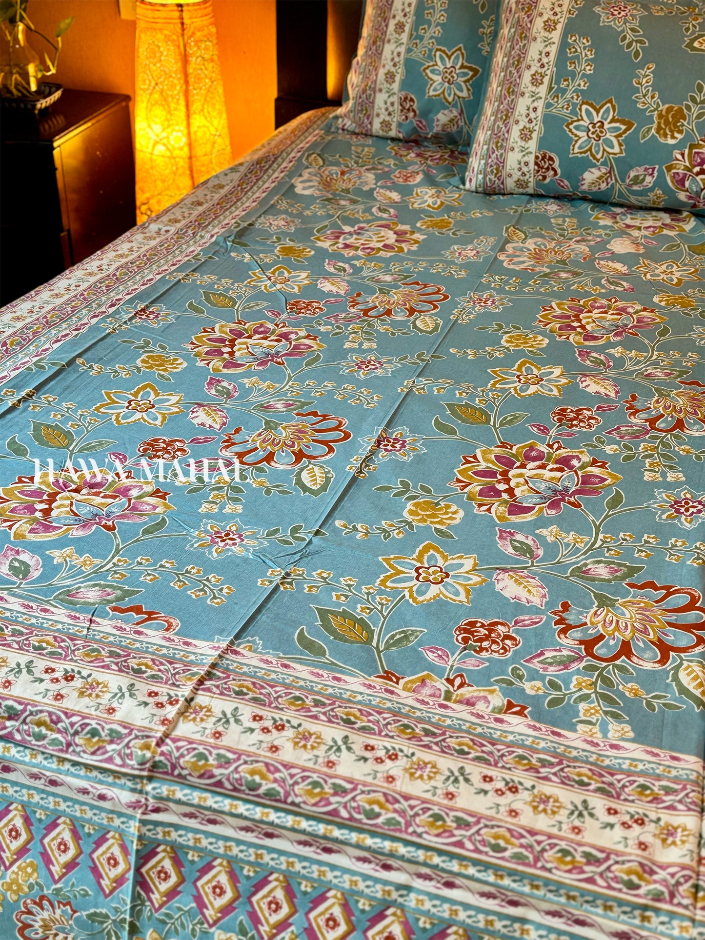 Rajputana Collection - Superking Cotton Bedsheet with Pillow Covers (108 x 108 inches)