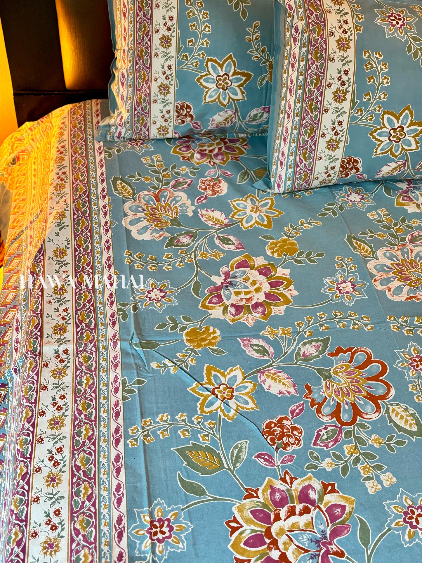 Rajputana Collection - Superking Cotton Bedsheet with Pillow Covers (108 x 108 inches)