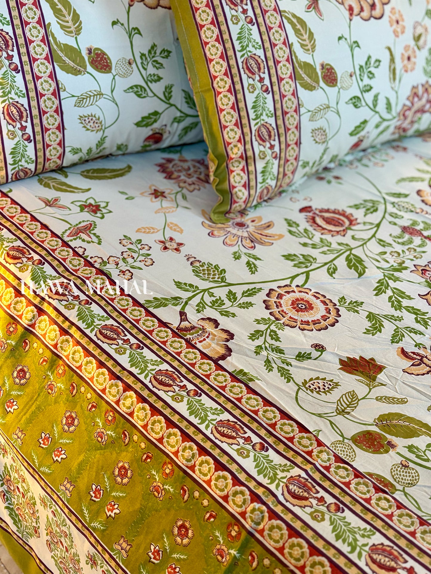 Rajputana Collection - Superking Cotton Bedsheet with Pillow Covers (108 x 108 inches)