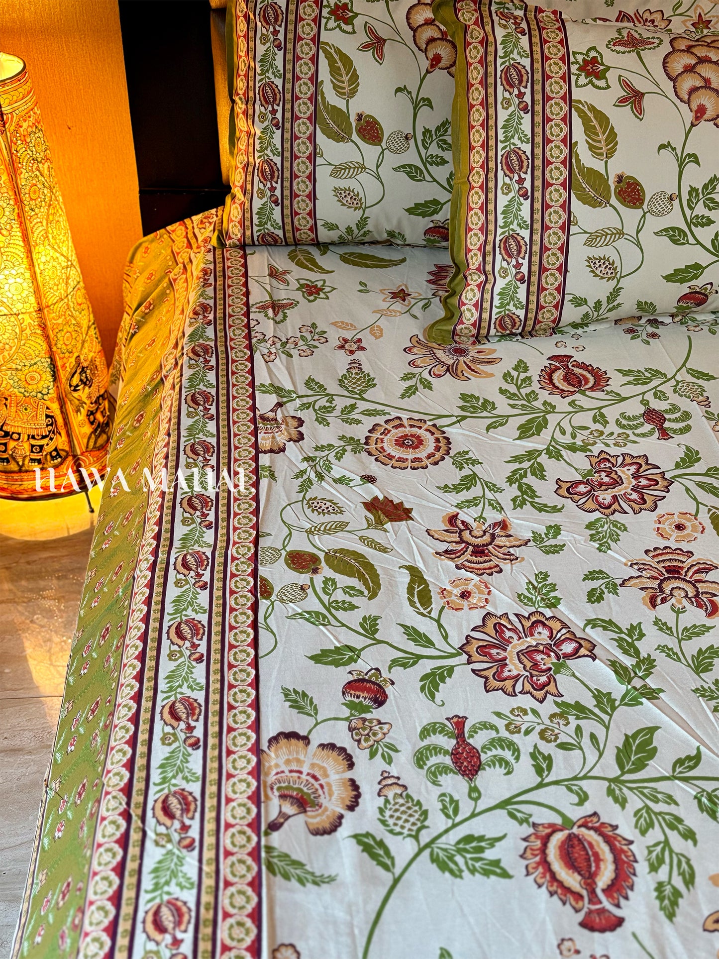 Rajputana Collection - Superking Cotton Bedsheet with Pillow Covers (108 x 108 inches)