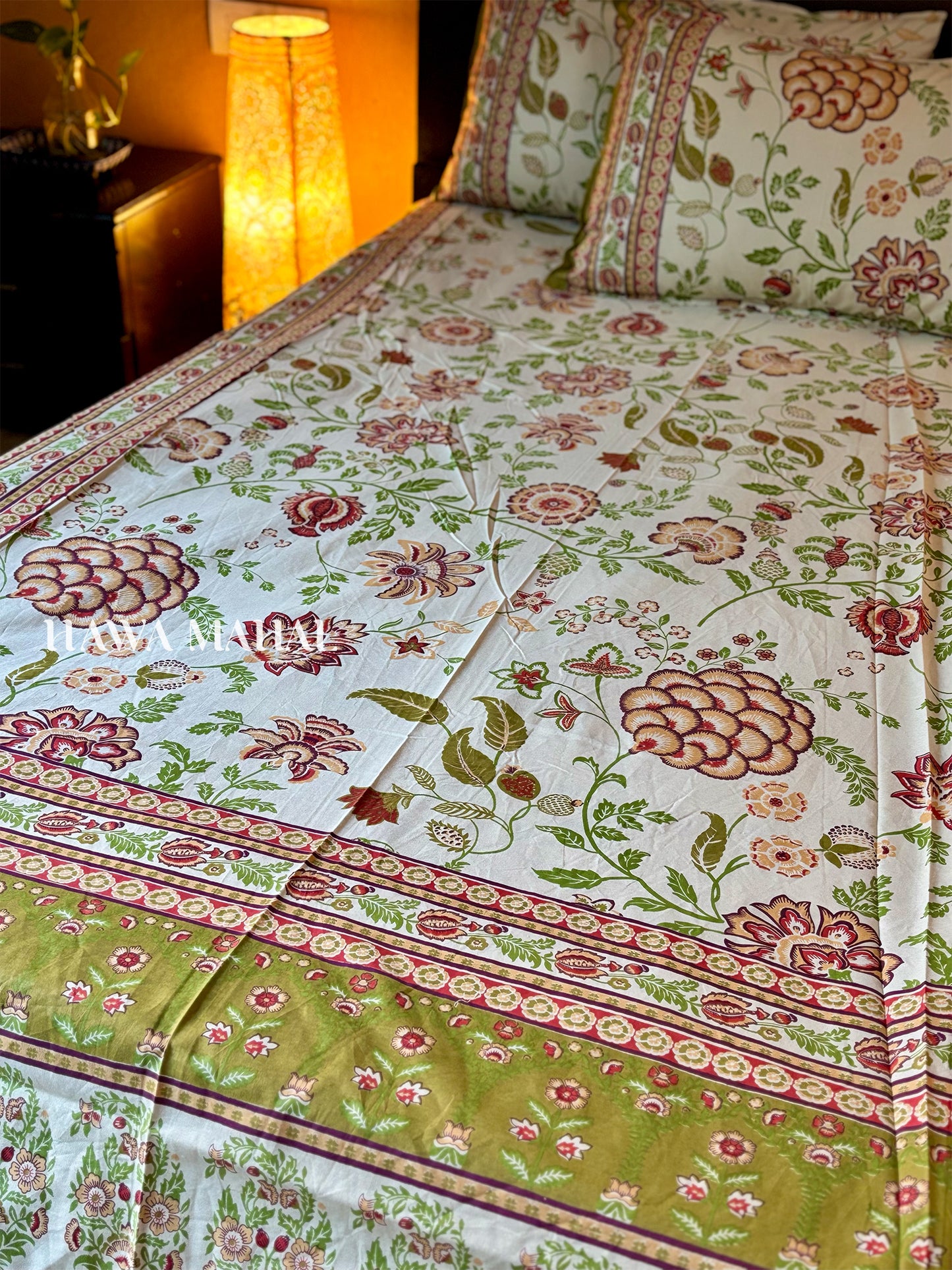 Rajputana Collection - Superking Cotton Bedsheet with Pillow Covers (108 x 108 inches)