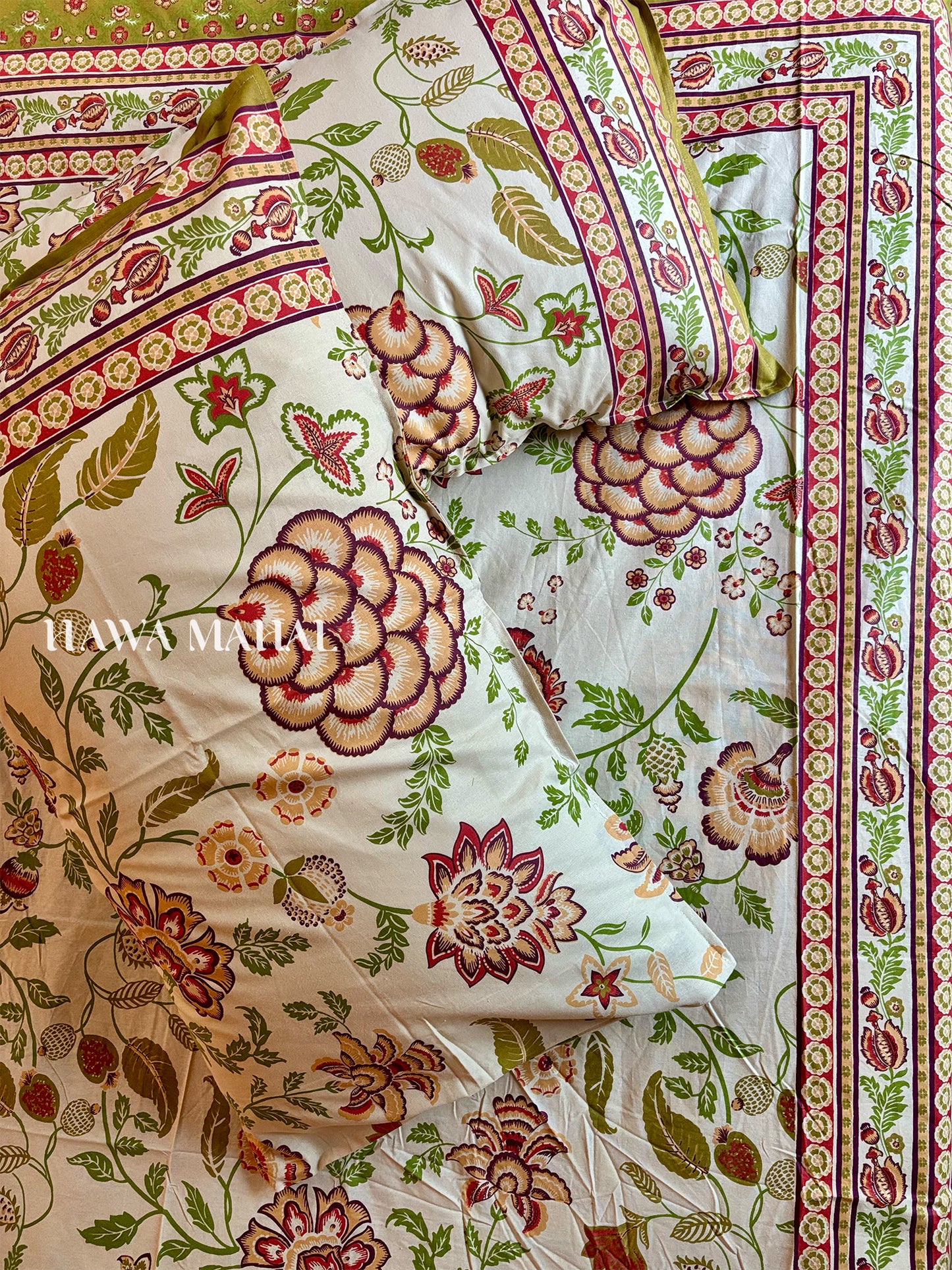 Rajputana Collection - Superking Cotton Bedsheet with Pillow Covers (108 x 108 inches)