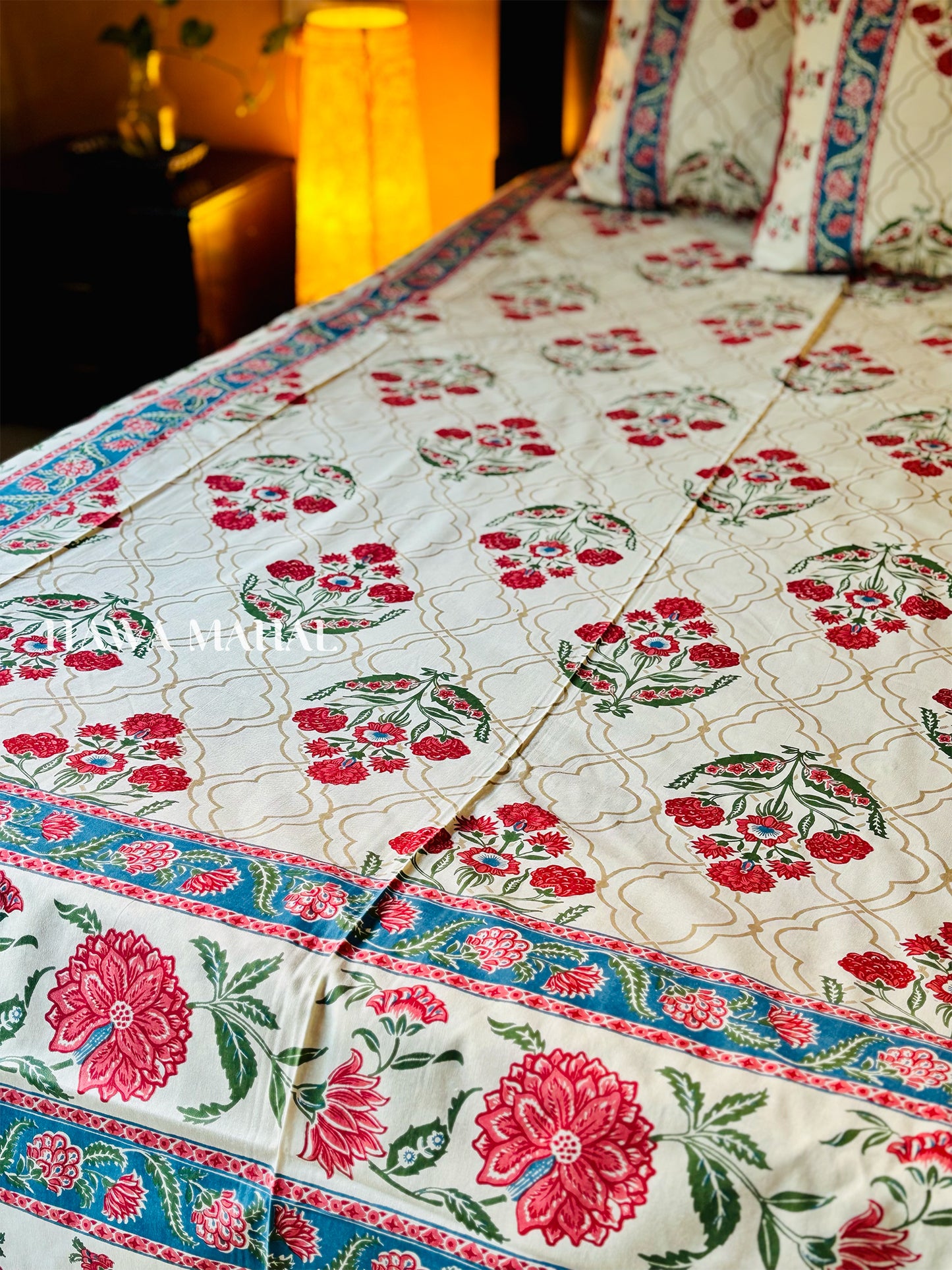 Rajputana Collection - Superking Cotton Bedsheet with Pillow Covers (108 x 108 inches)