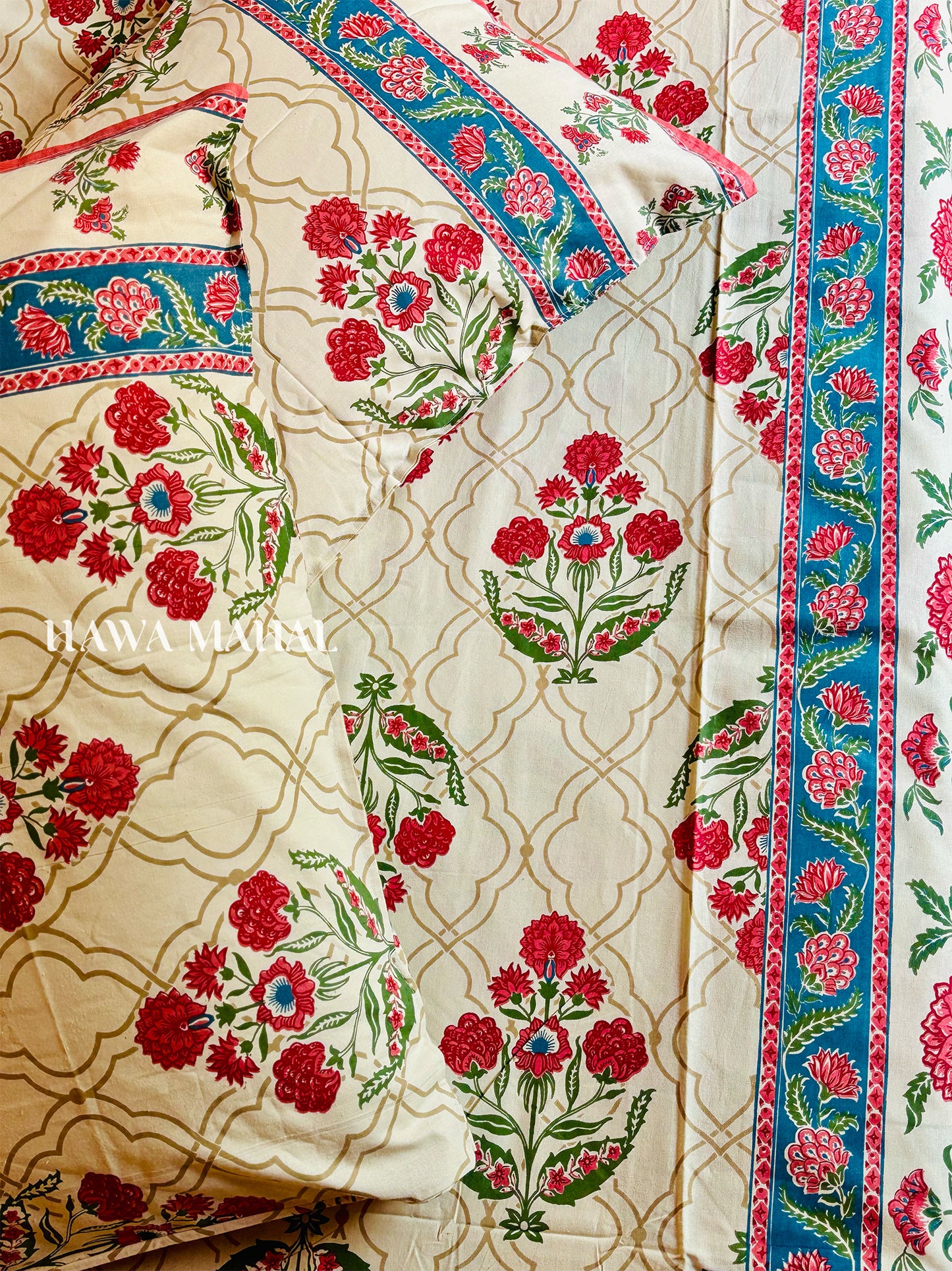 Rajputana Collection - Superking Cotton Bedsheet with Pillow Covers (108 x 108 inches)