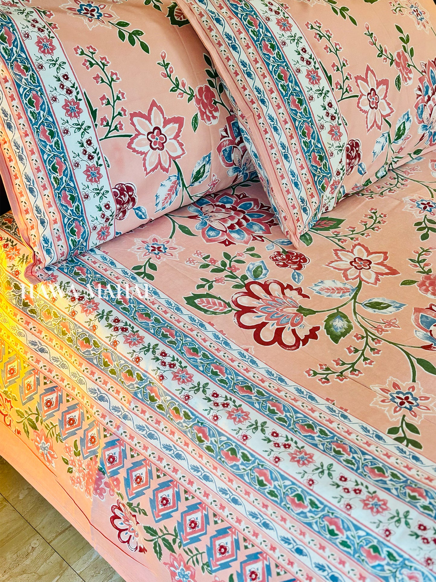 Rajputana Collection - Superking Cotton Bedsheet with Pillow Covers (108 x 108 inches)