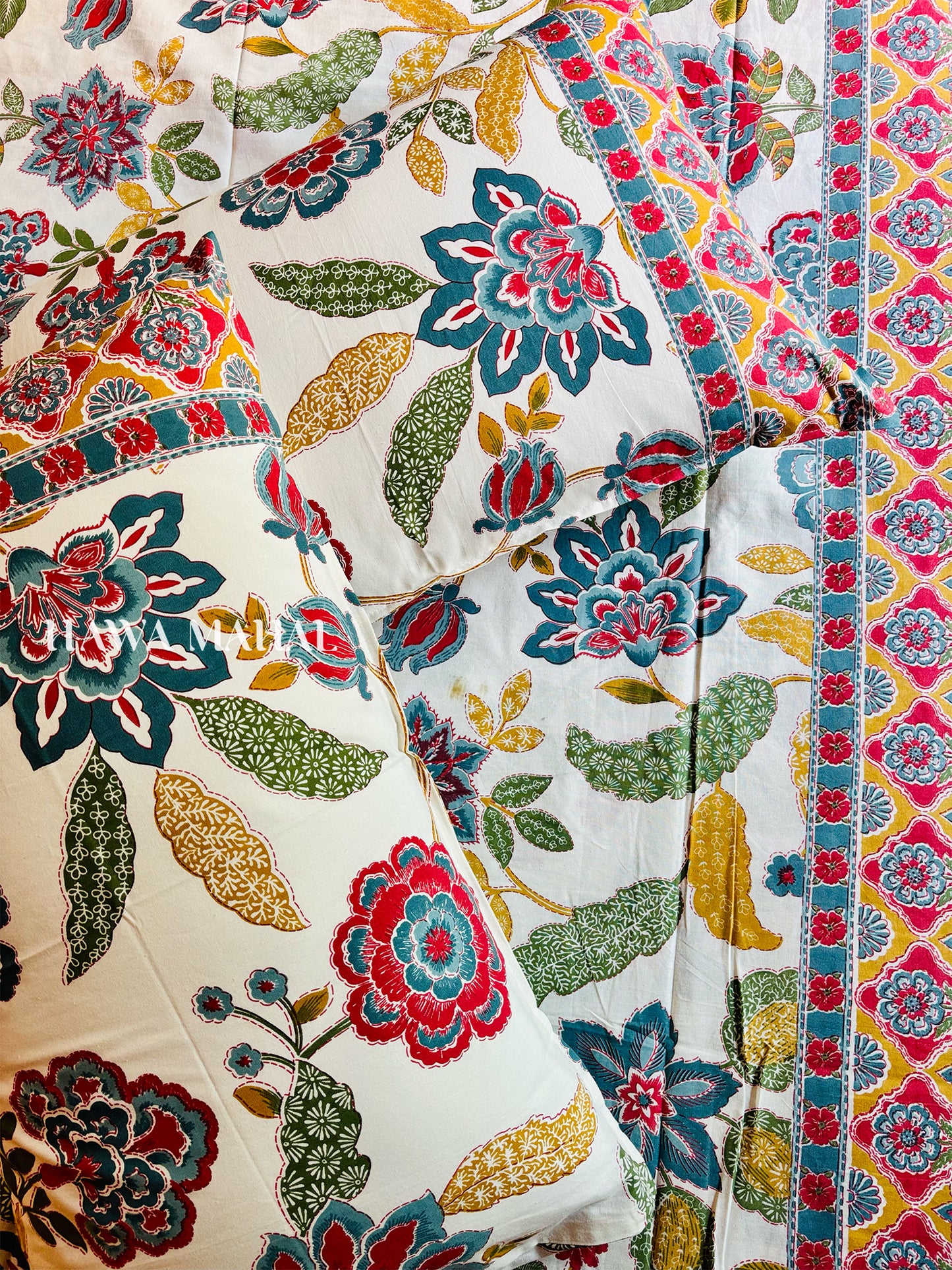 Rajputana Collection - Superking Cotton Bedsheet with Pillow Covers (108 x 108 inches)