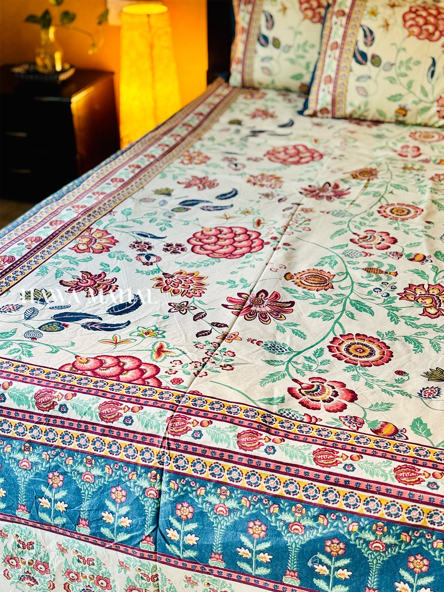 Rajputana Collection - Superking Cotton Bedsheet with Pillow Covers (108 x 108 inches)
