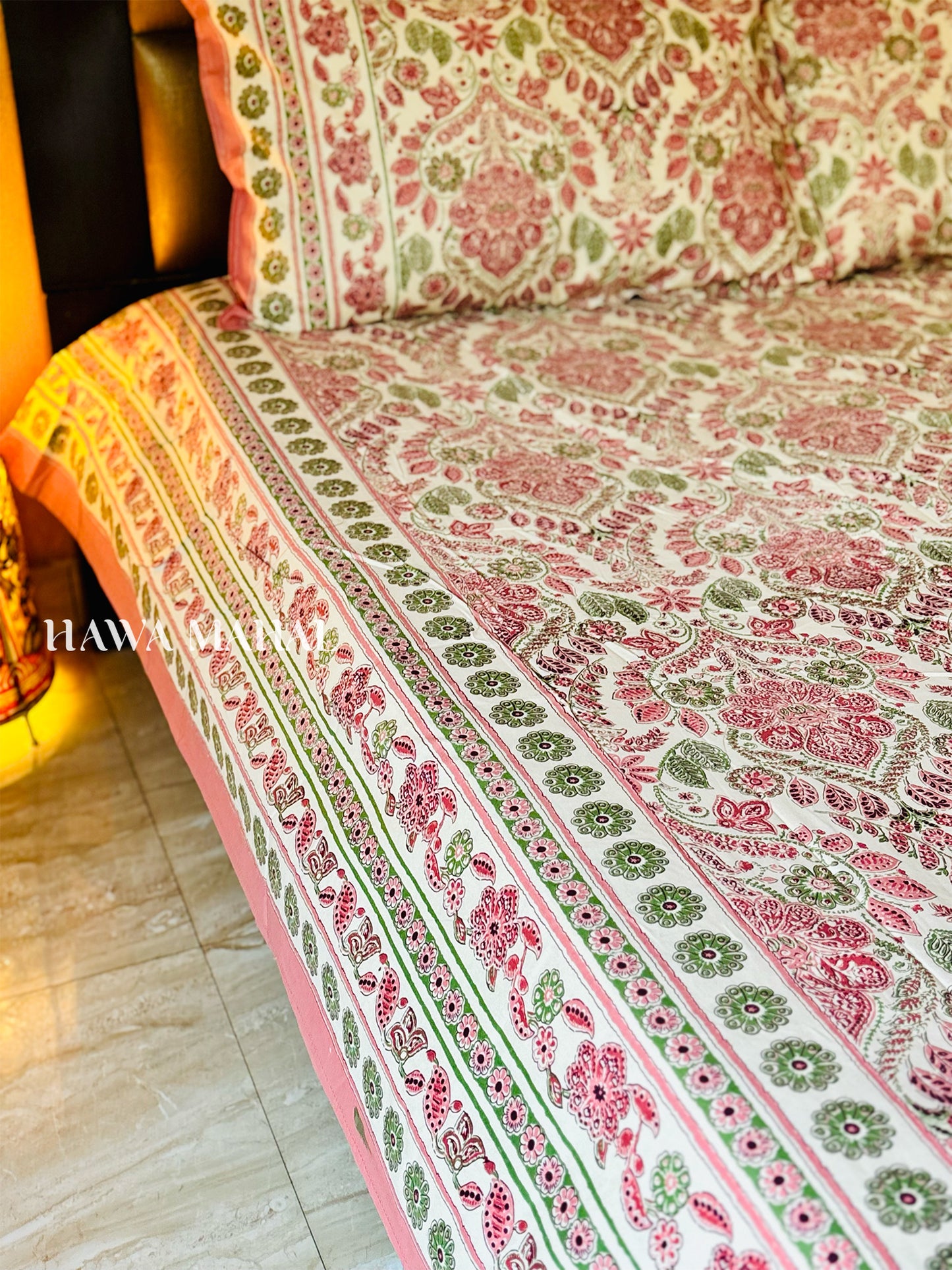 Rajputana Collection - Superking Cotton Bedsheet with Pillow Covers (108 x 108 inches)