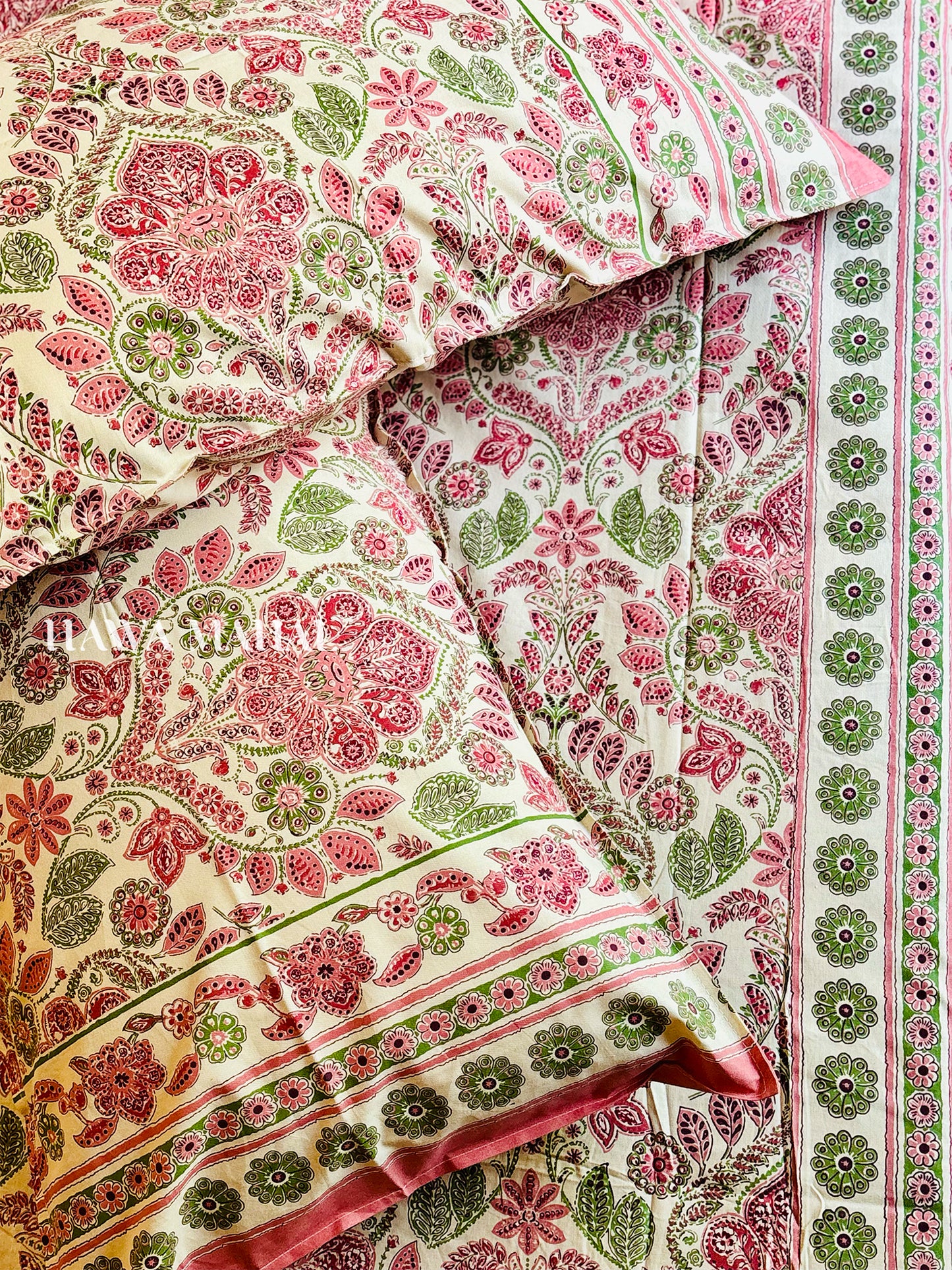 Rajputana Collection - Superking Cotton Bedsheet with Pillow Covers (108 x 108 inches)