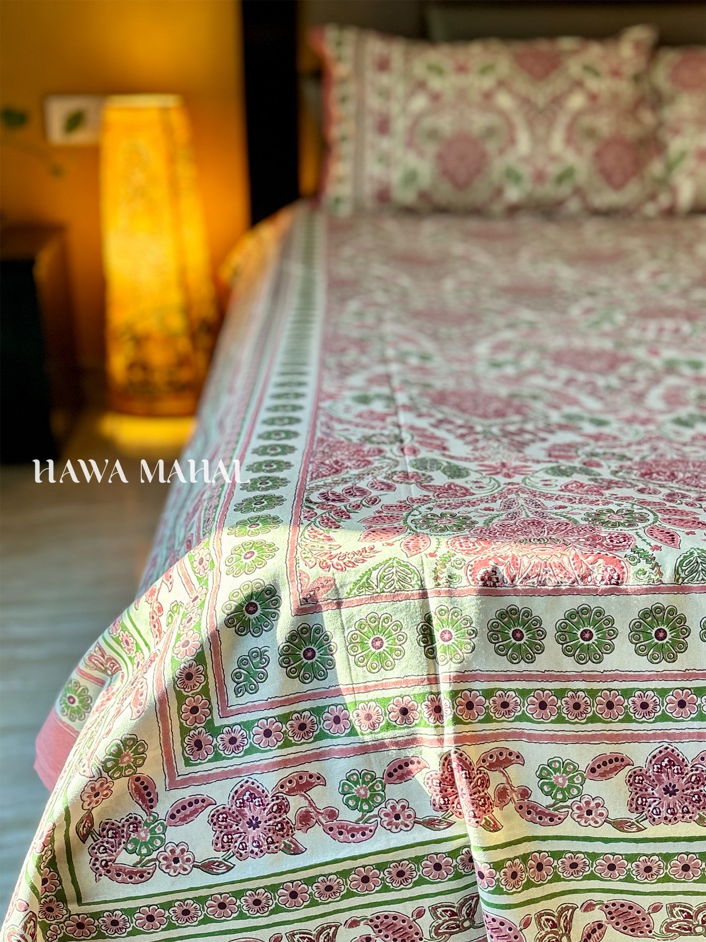 Rajputana Collection - Superking Cotton Bedsheet with Pillow Covers (108 x 108 inches)