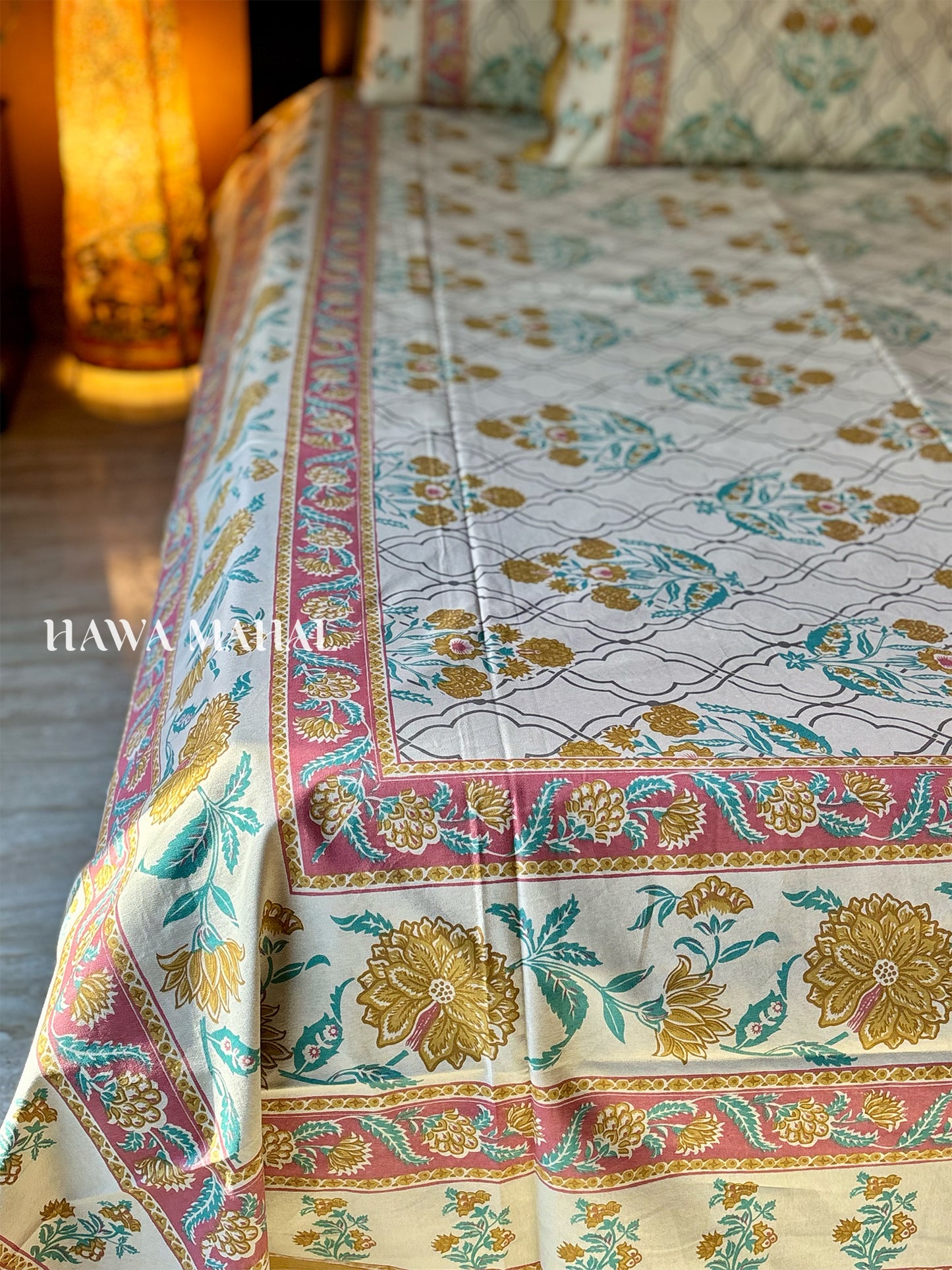 Rajputana Collection - Superking Cotton Bedsheet with Pillow Covers (108 x 108 inches)