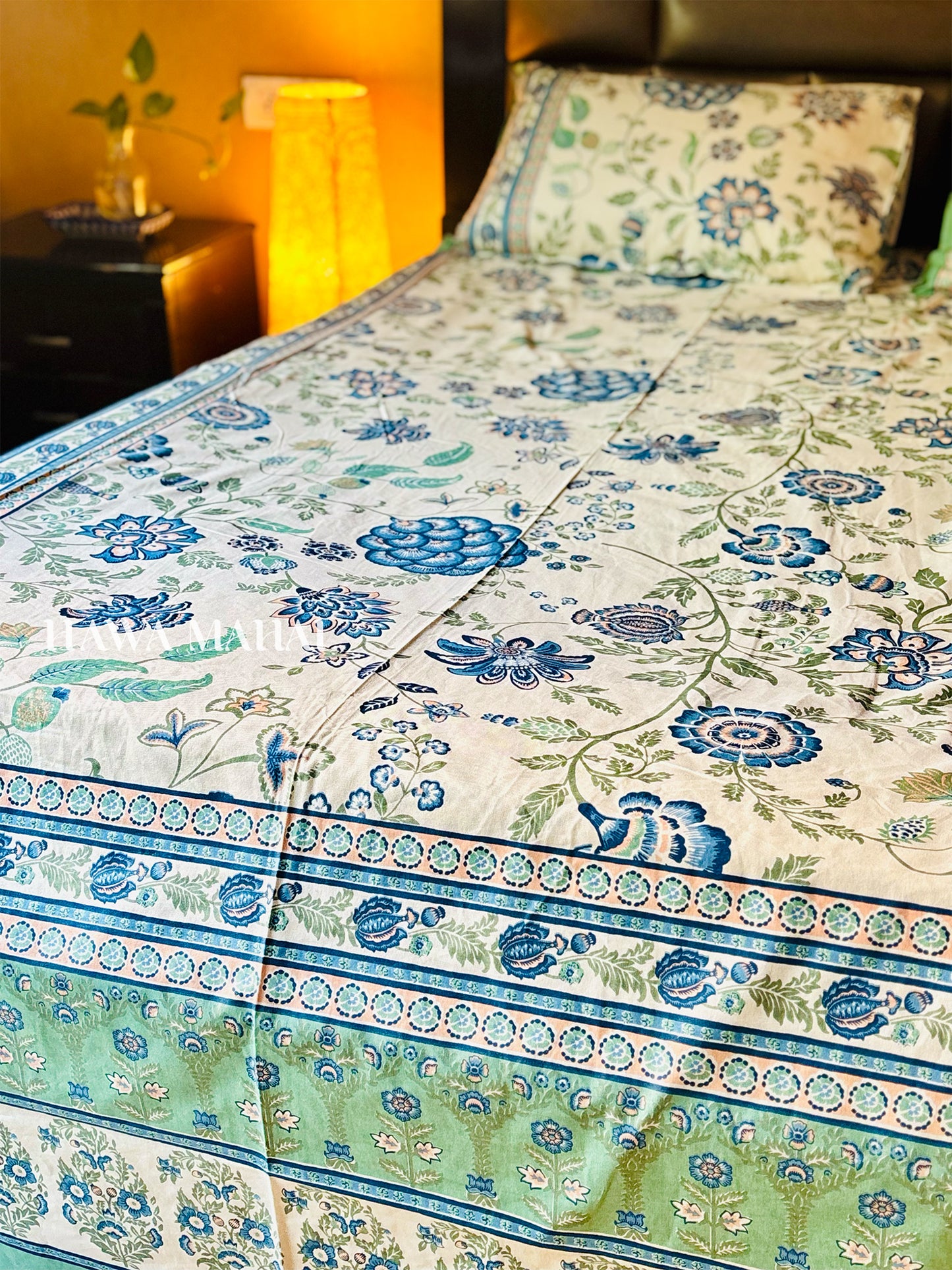 Rajputana Collection - Superking Cotton Bedsheet with Pillow Covers (108 x 108 inches)