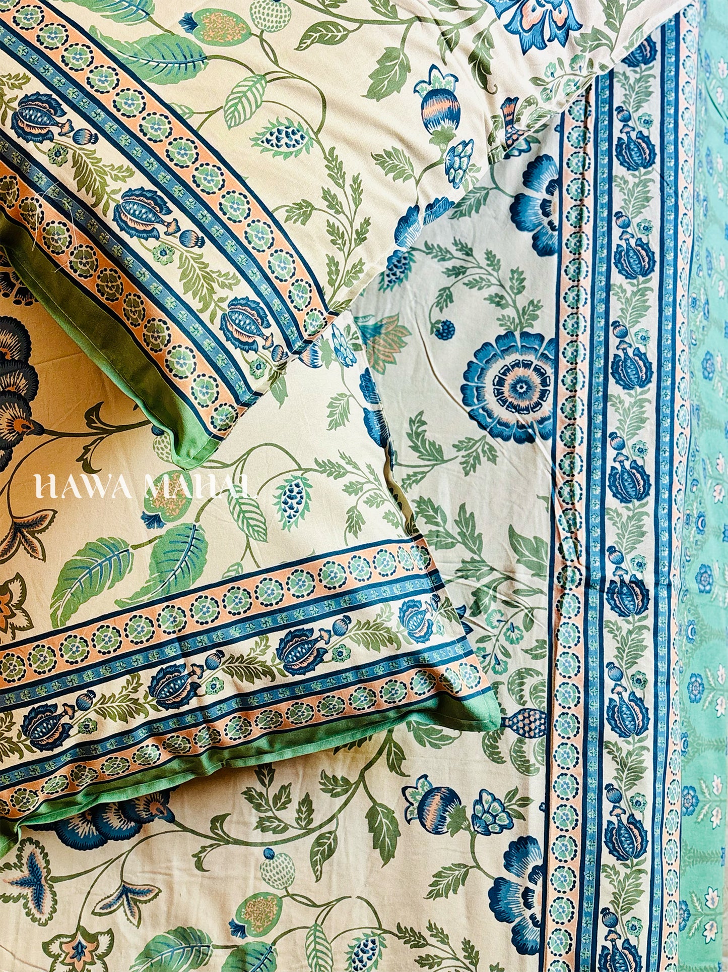 Rajputana Collection - Superking Cotton Bedsheet with Pillow Covers (108 x 108 inches)