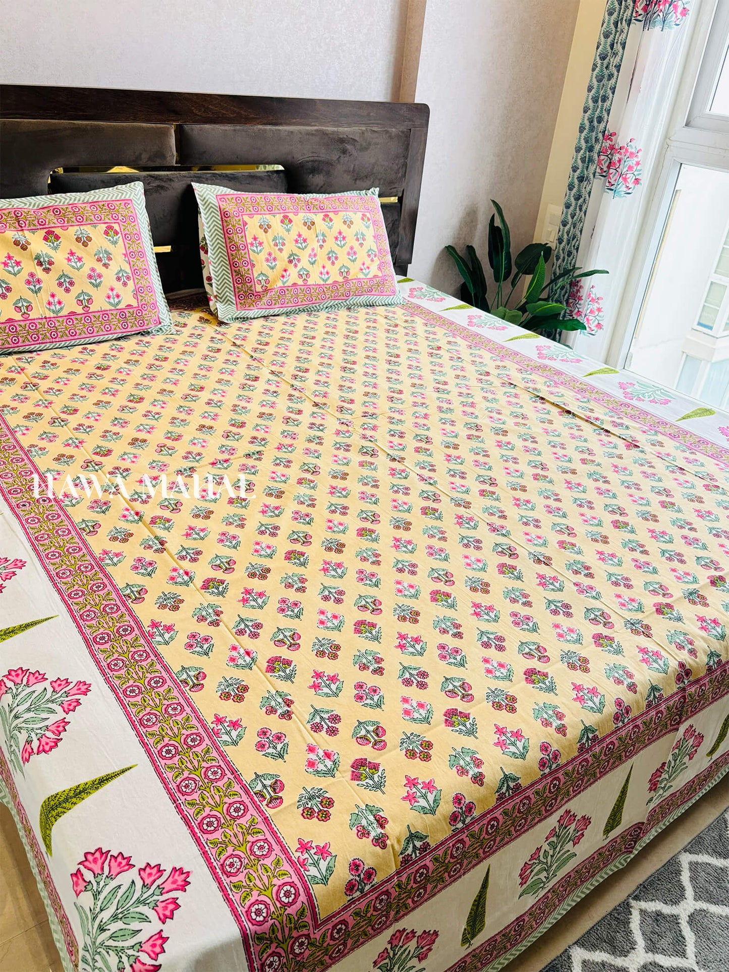 Rajputana Collection - King Cotton Bedsheet with Pillow Covers (90 x 108 inches)