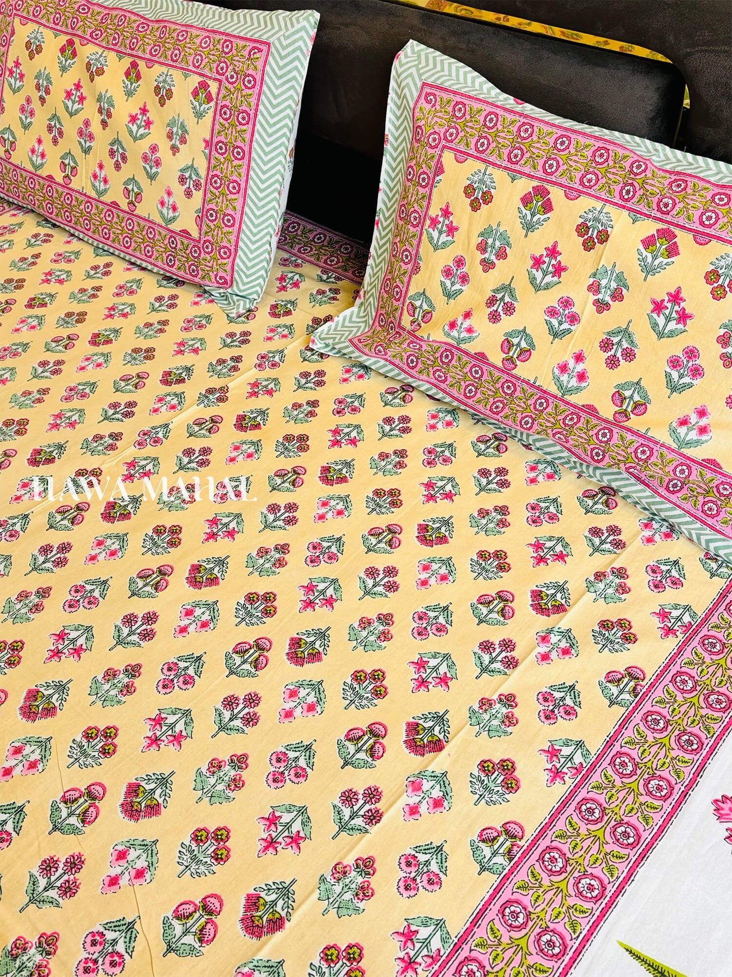 Rajputana Collection - King Cotton Bedsheet with Pillow Covers (90 x 108 inches)