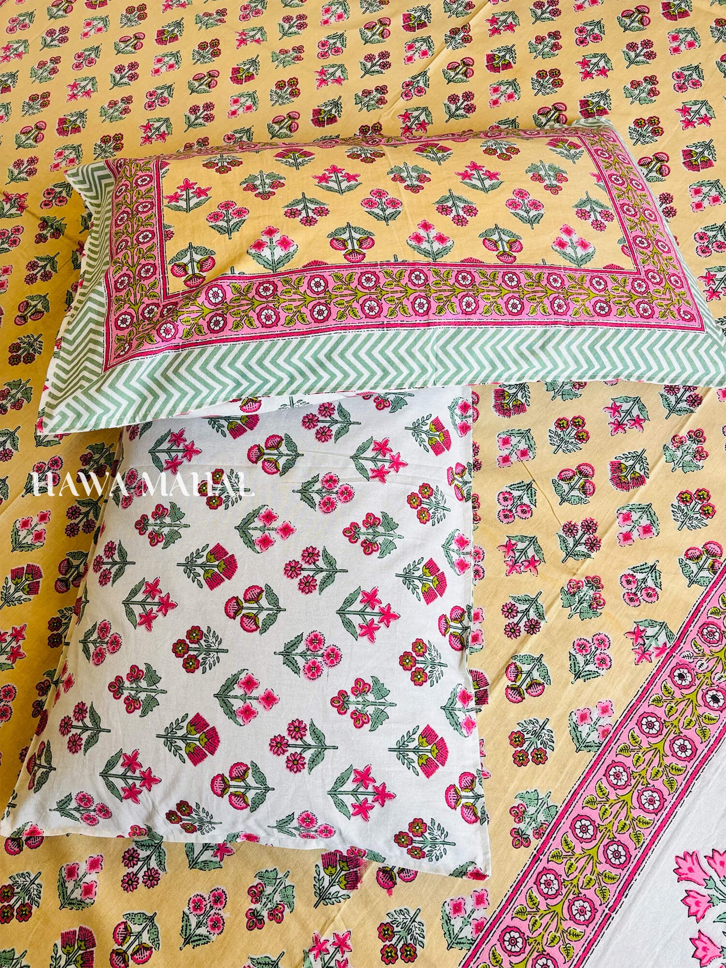 Rajputana Collection - King Cotton Bedsheet with Pillow Covers (90 x 108 inches)