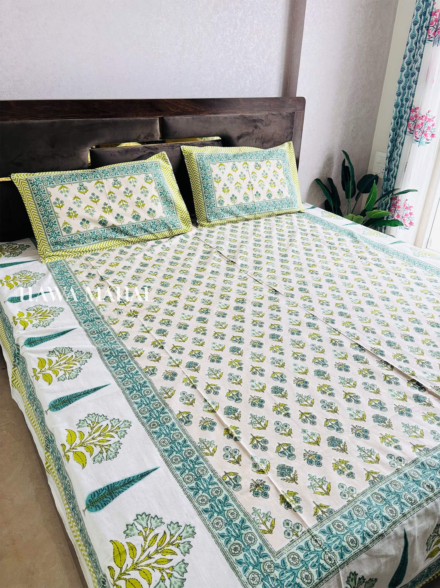 Rajputana Collection - King Cotton Bedsheet with Pillow Covers (90 x 108 inches)