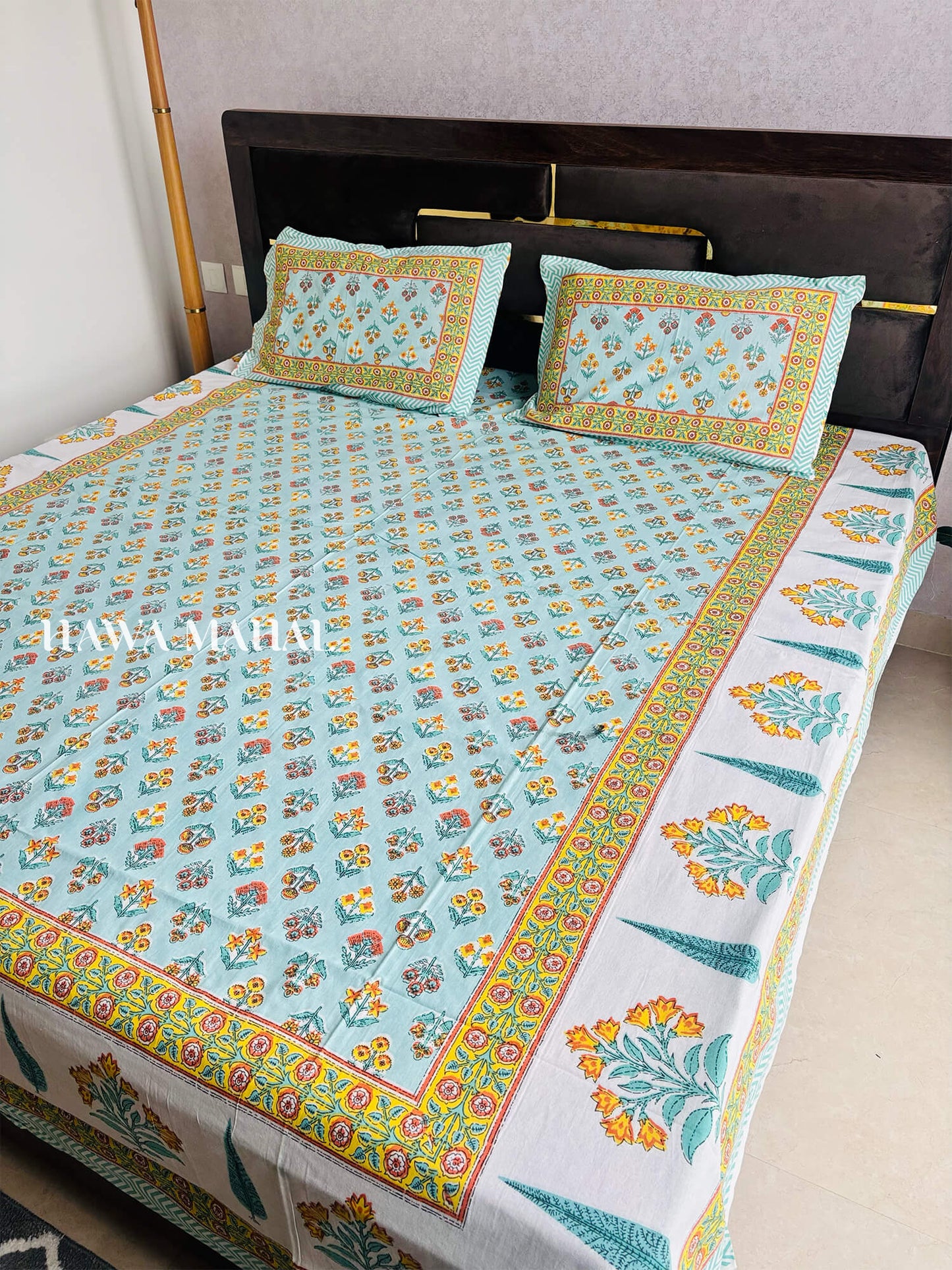 Rajputana Collection - King Cotton Bedsheet with Pillow Covers (90 x 108 inches)