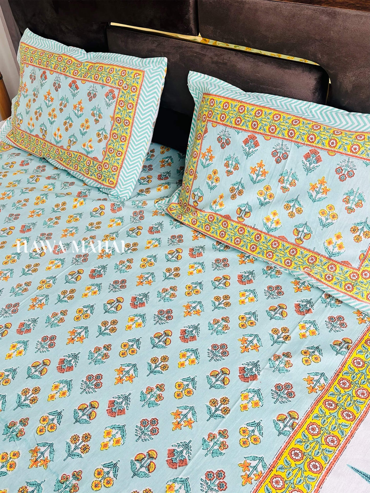 Rajputana Collection - King Cotton Bedsheet with Pillow Covers (90 x 108 inches)