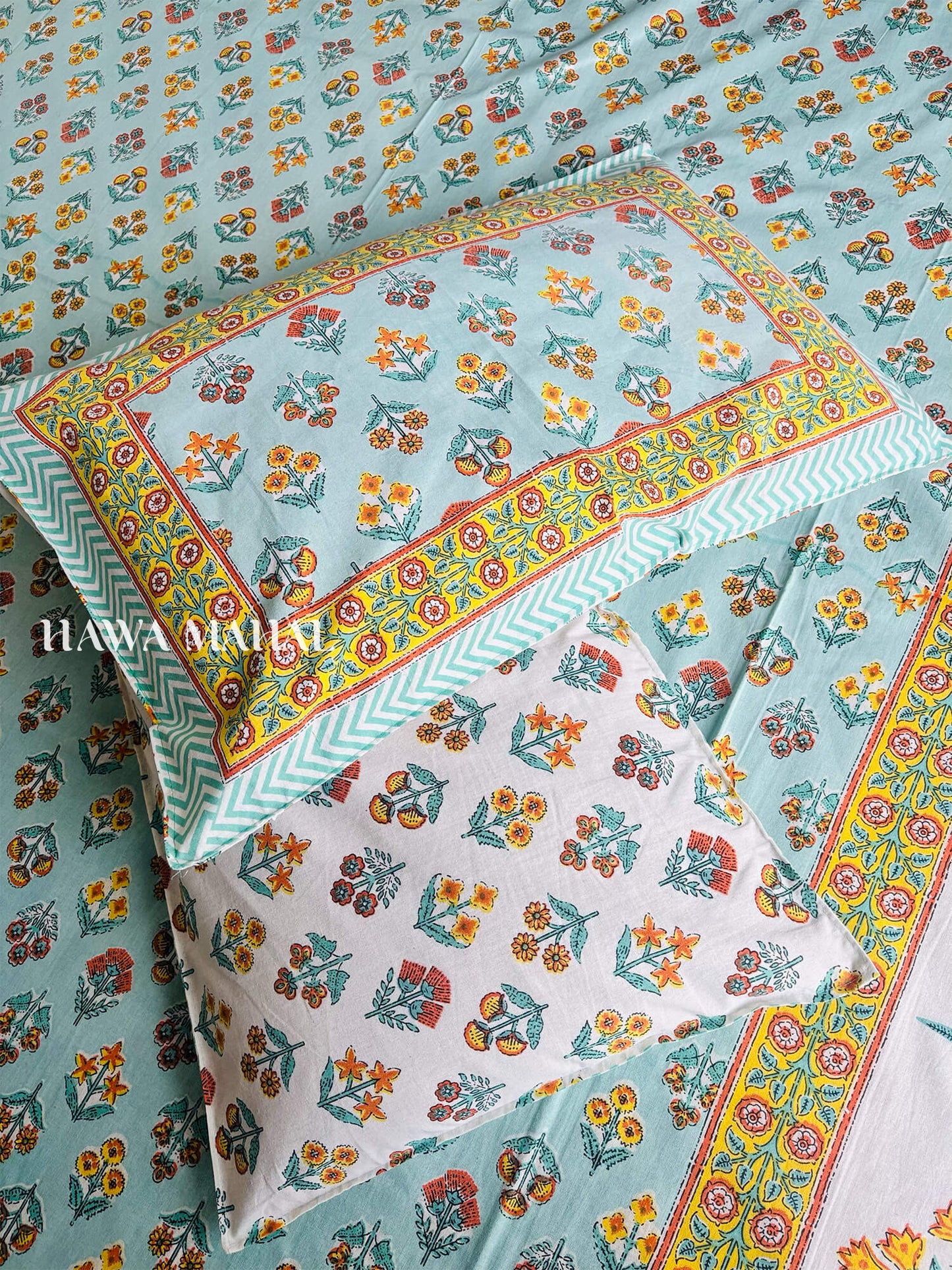 Rajputana Collection - King Cotton Bedsheet with Pillow Covers (90 x 108 inches)