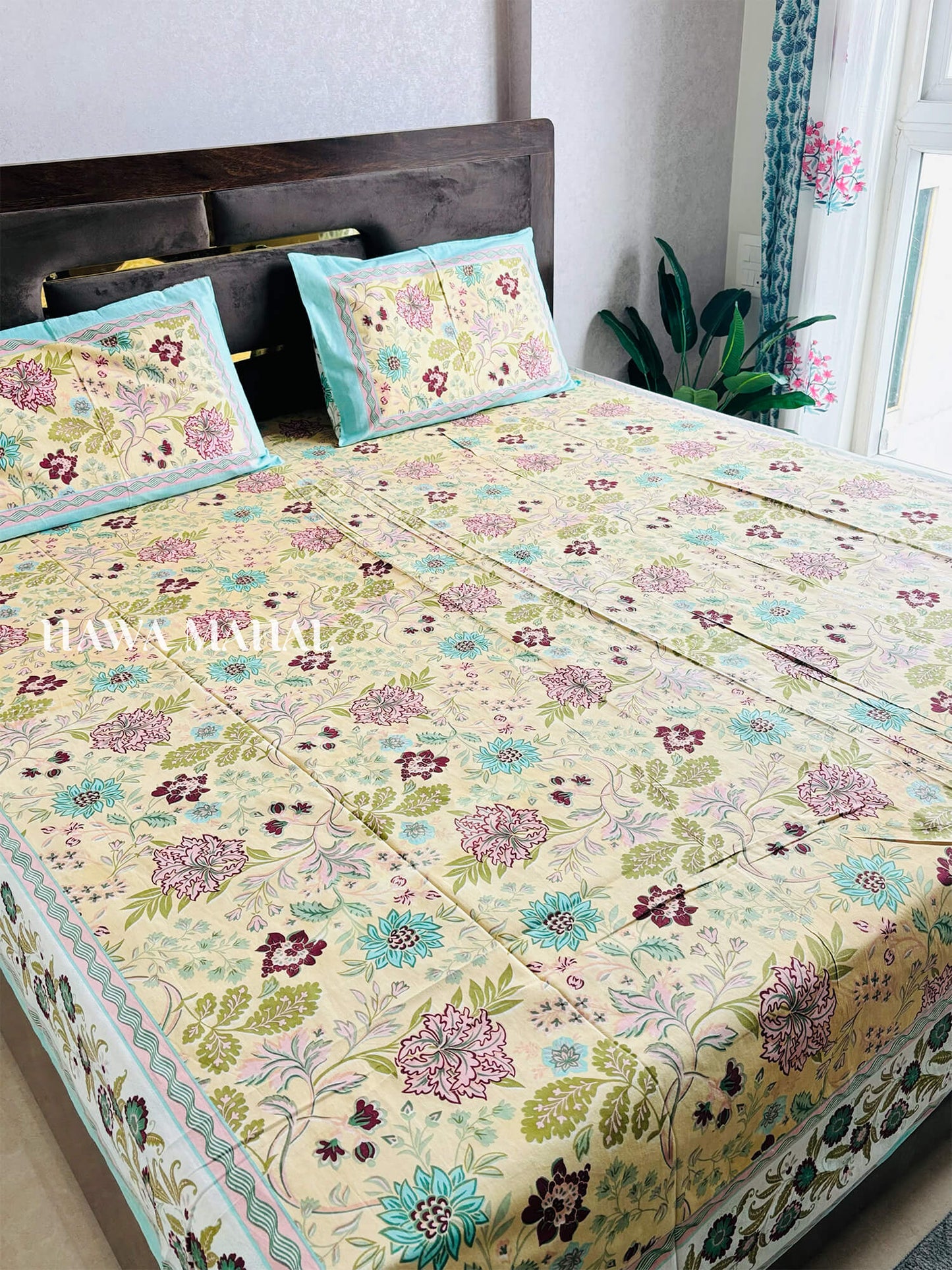 Rajputana Collection - King Cotton Bedsheet with Pillow Covers (90 x 108 inches)