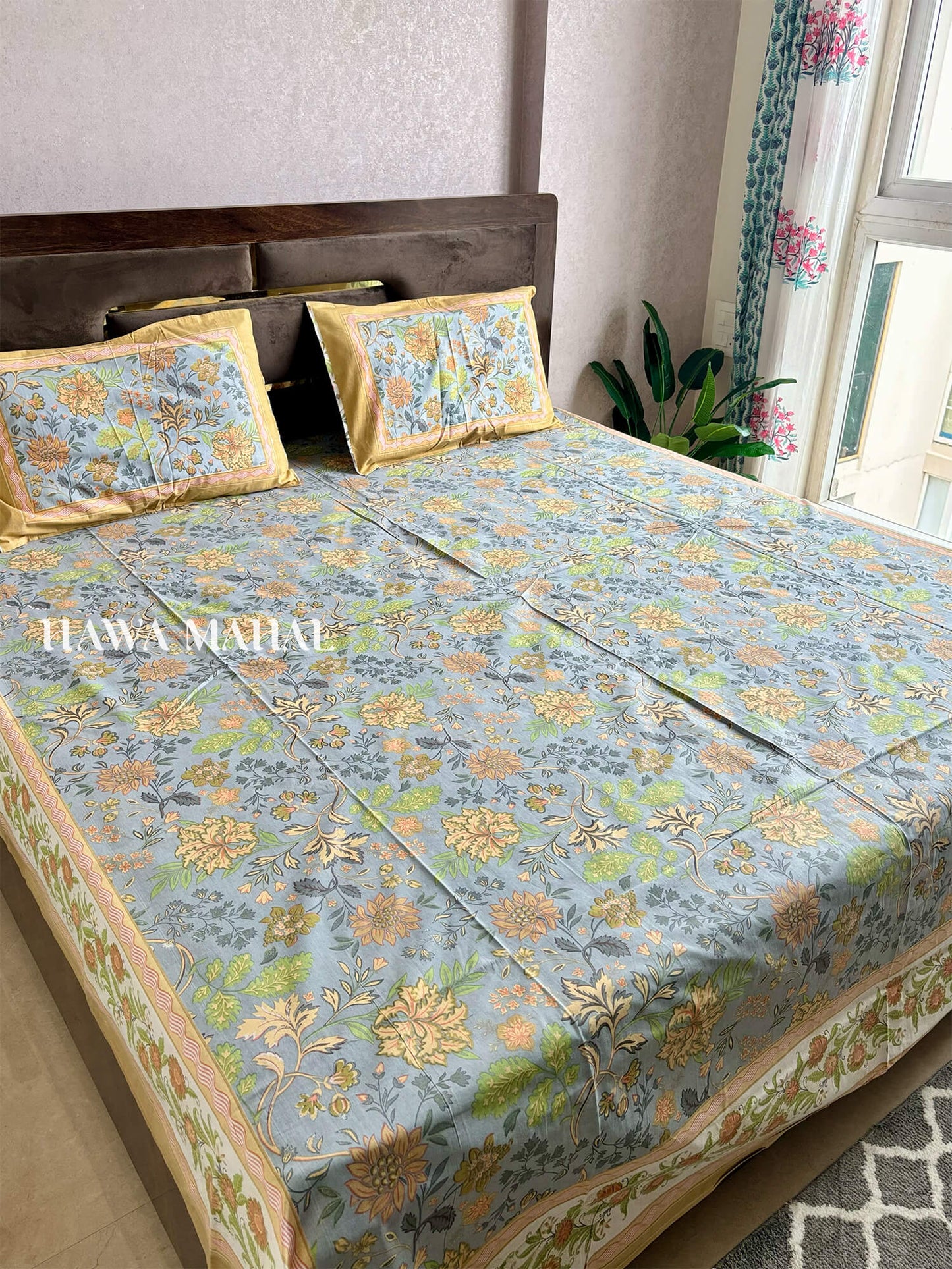 Rajputana Collection - King Cotton Bedsheet with Pillow Covers (90 x 108 inches)