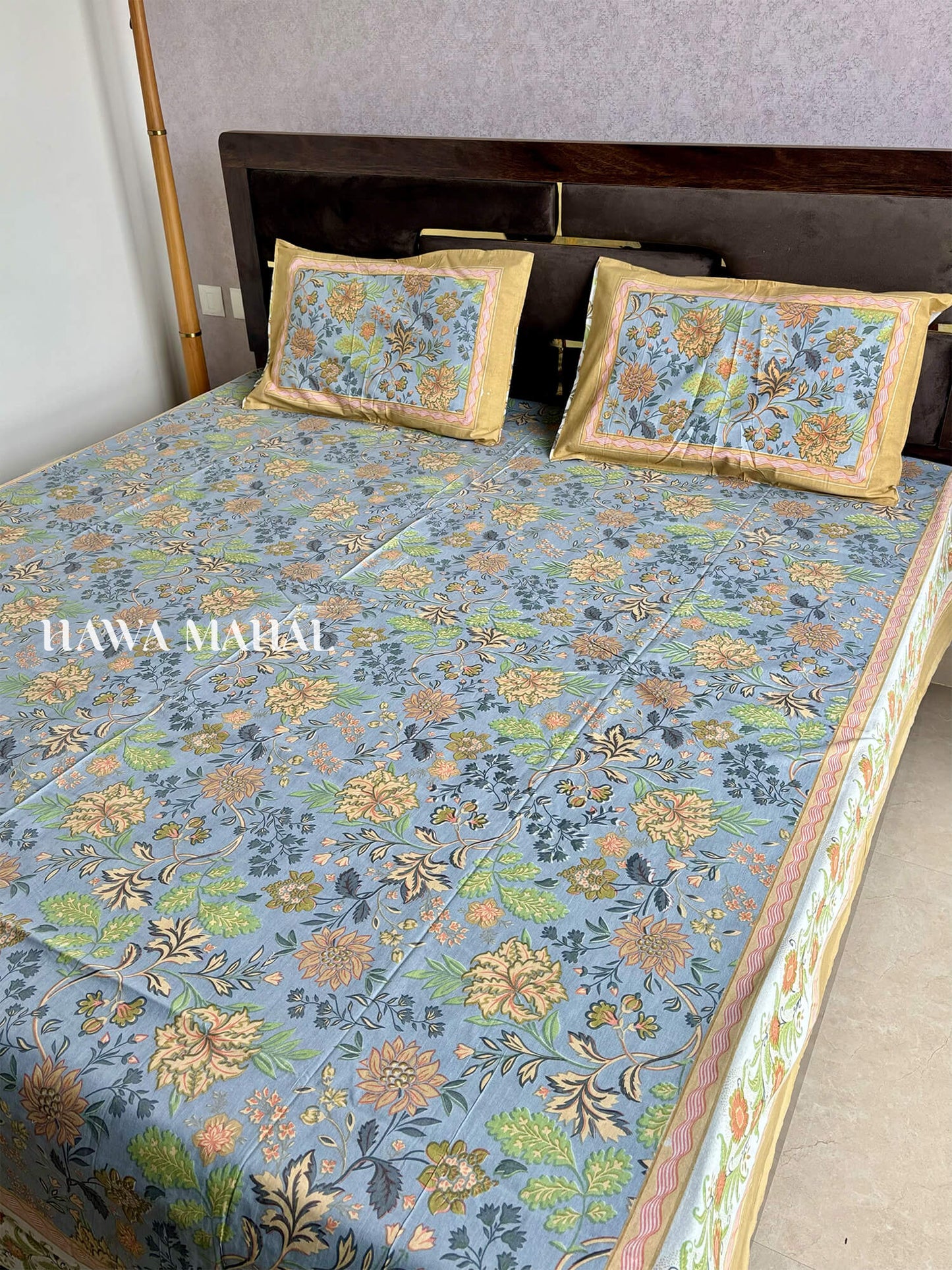 Rajputana Collection - King Cotton Bedsheet with Pillow Covers (90 x 108 inches)