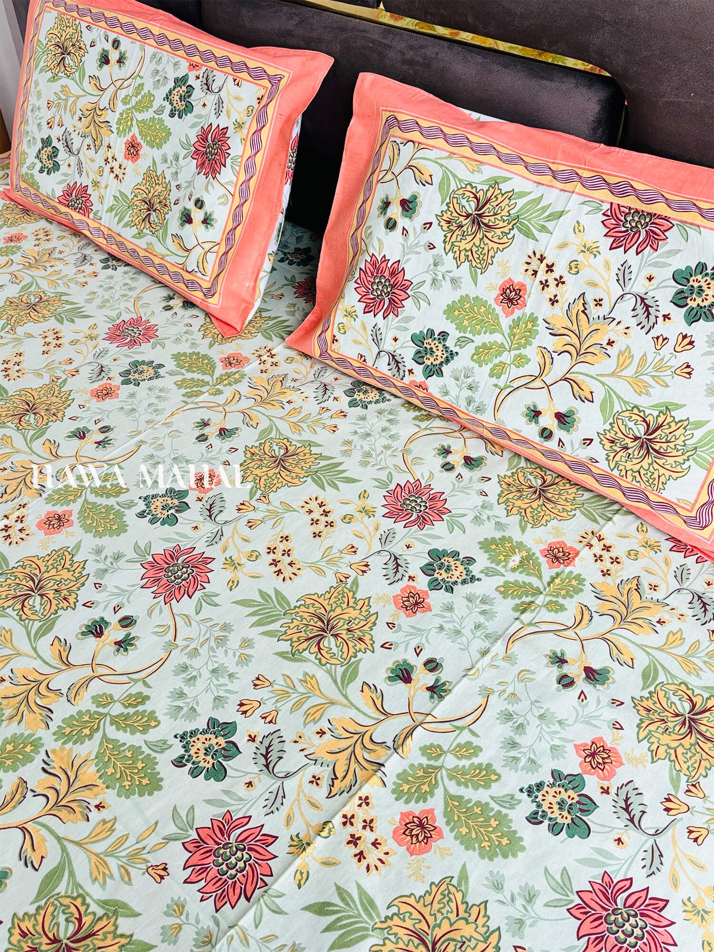 Rajputana Collection - King Cotton Bedsheet with Pillow Covers (90 x 108 inches)