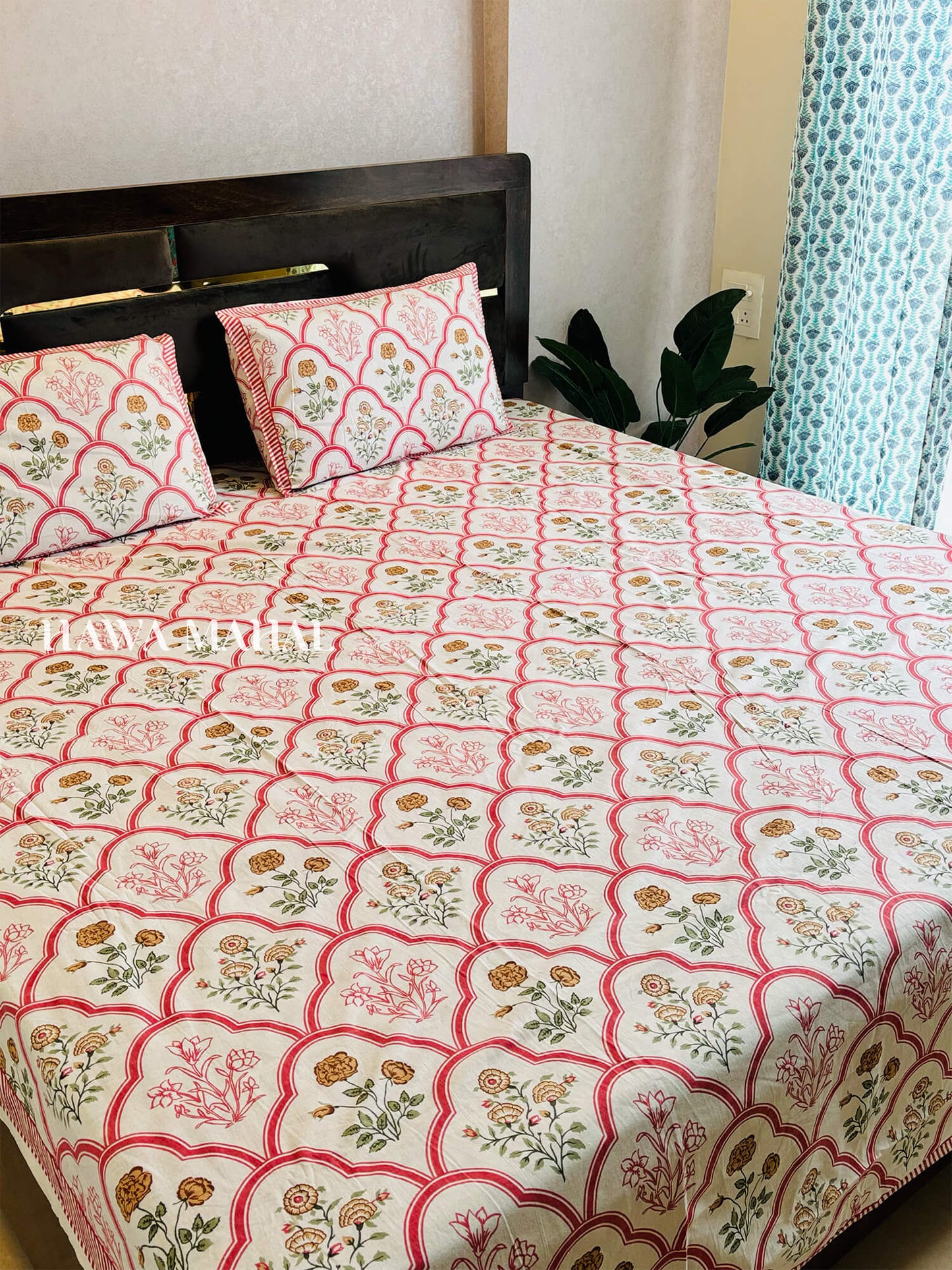 Rajputana Collection - Super King Cotton Bedsheet with Pillow Covers (108 x 108 inches)