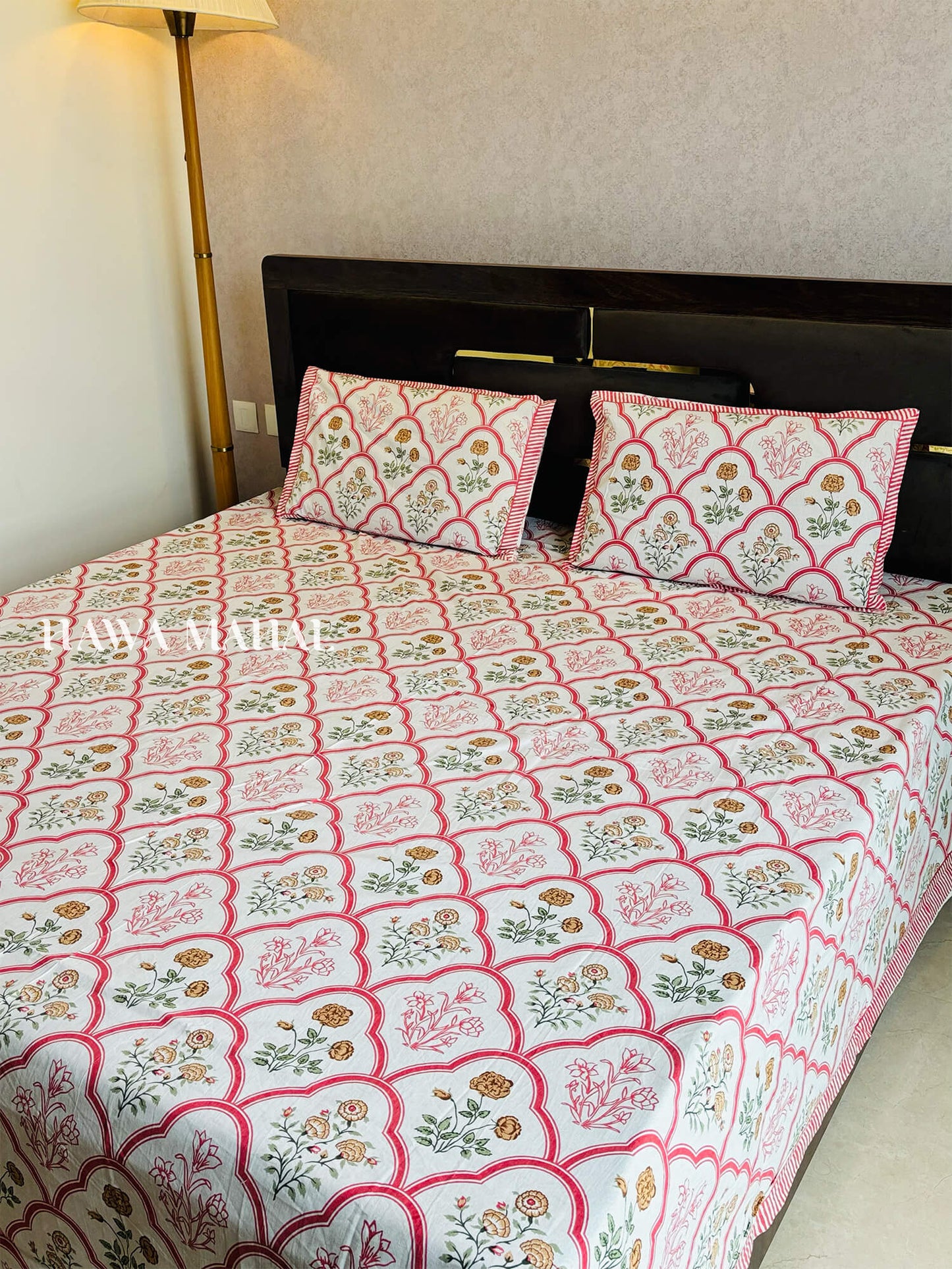Rajputana Collection - Super King Cotton Bedsheet with Pillow Covers (108 x 108 inches)